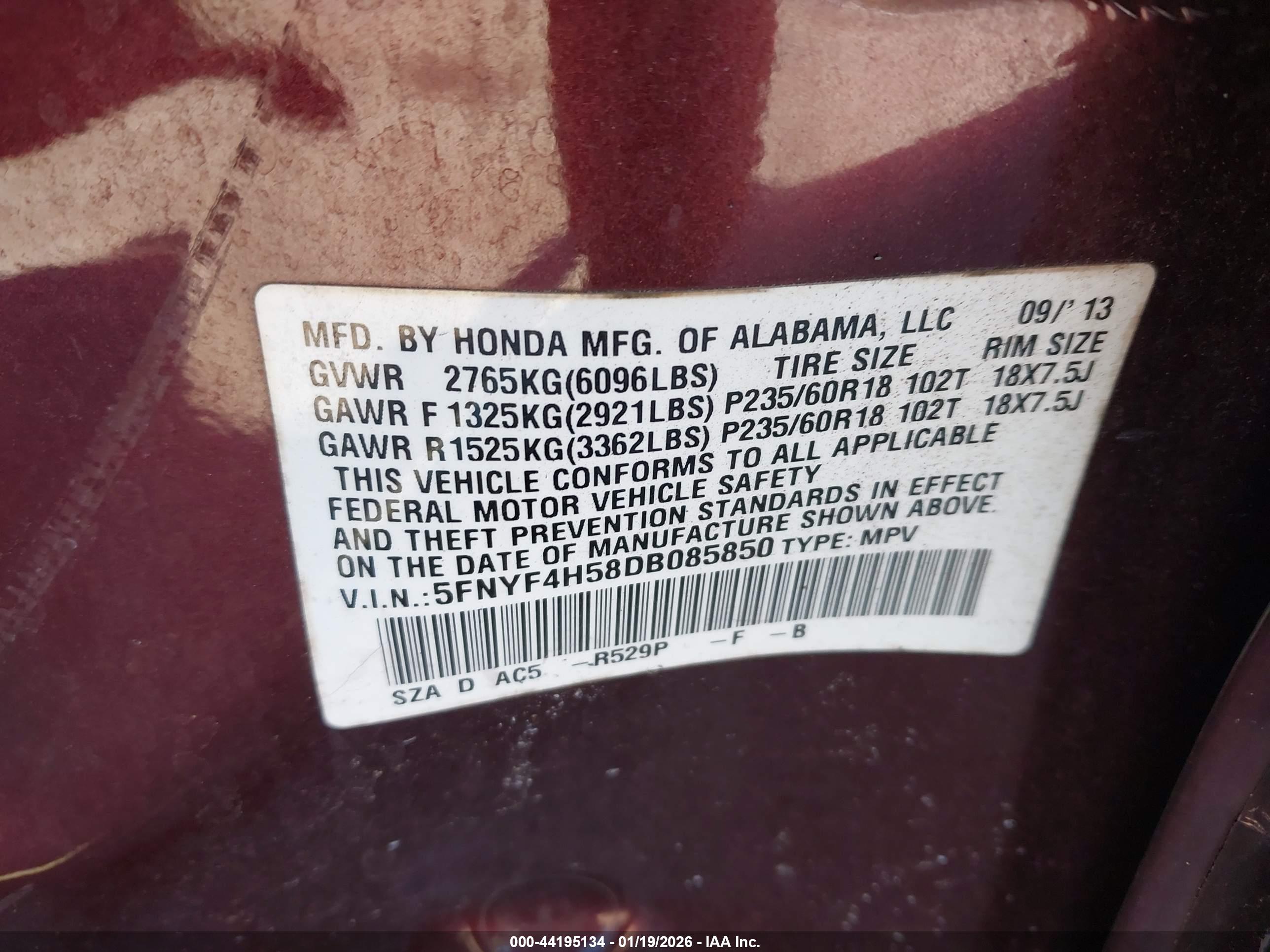 HONDA PILOT image 9
