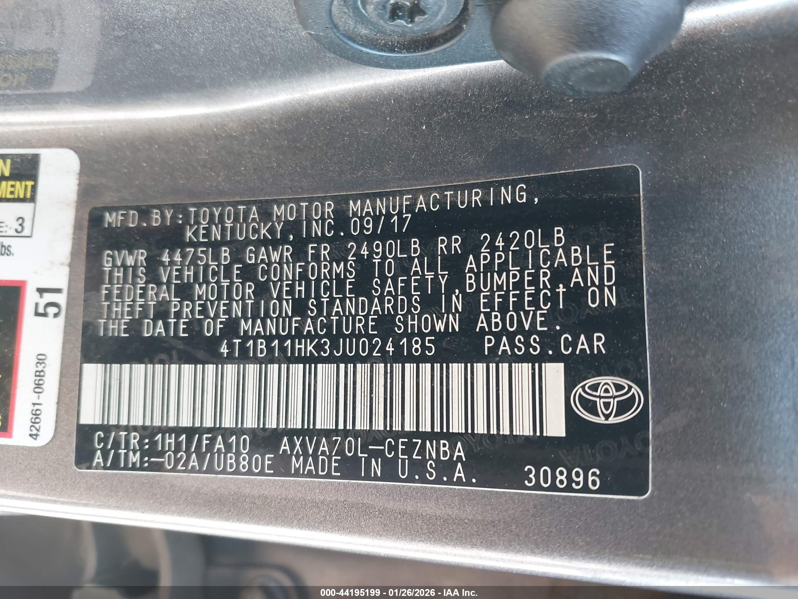 TOYOTA CAMRY image 9
