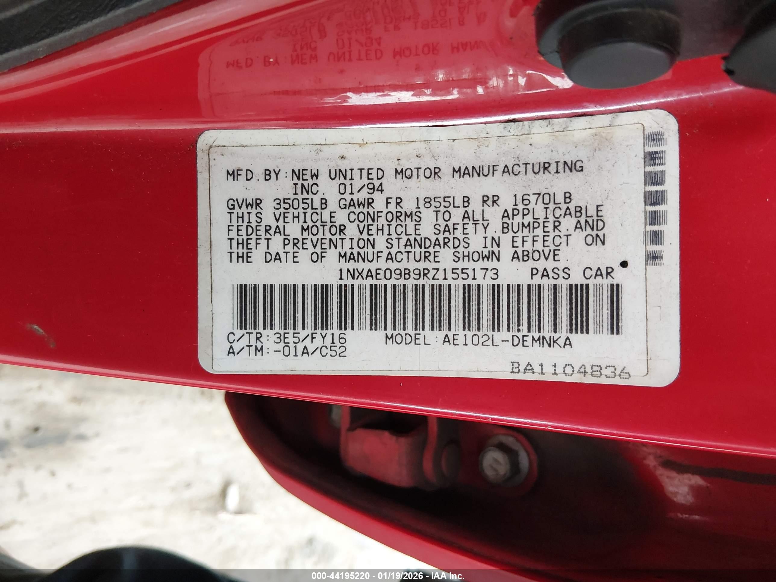 TOYOTA COROLLA image 9