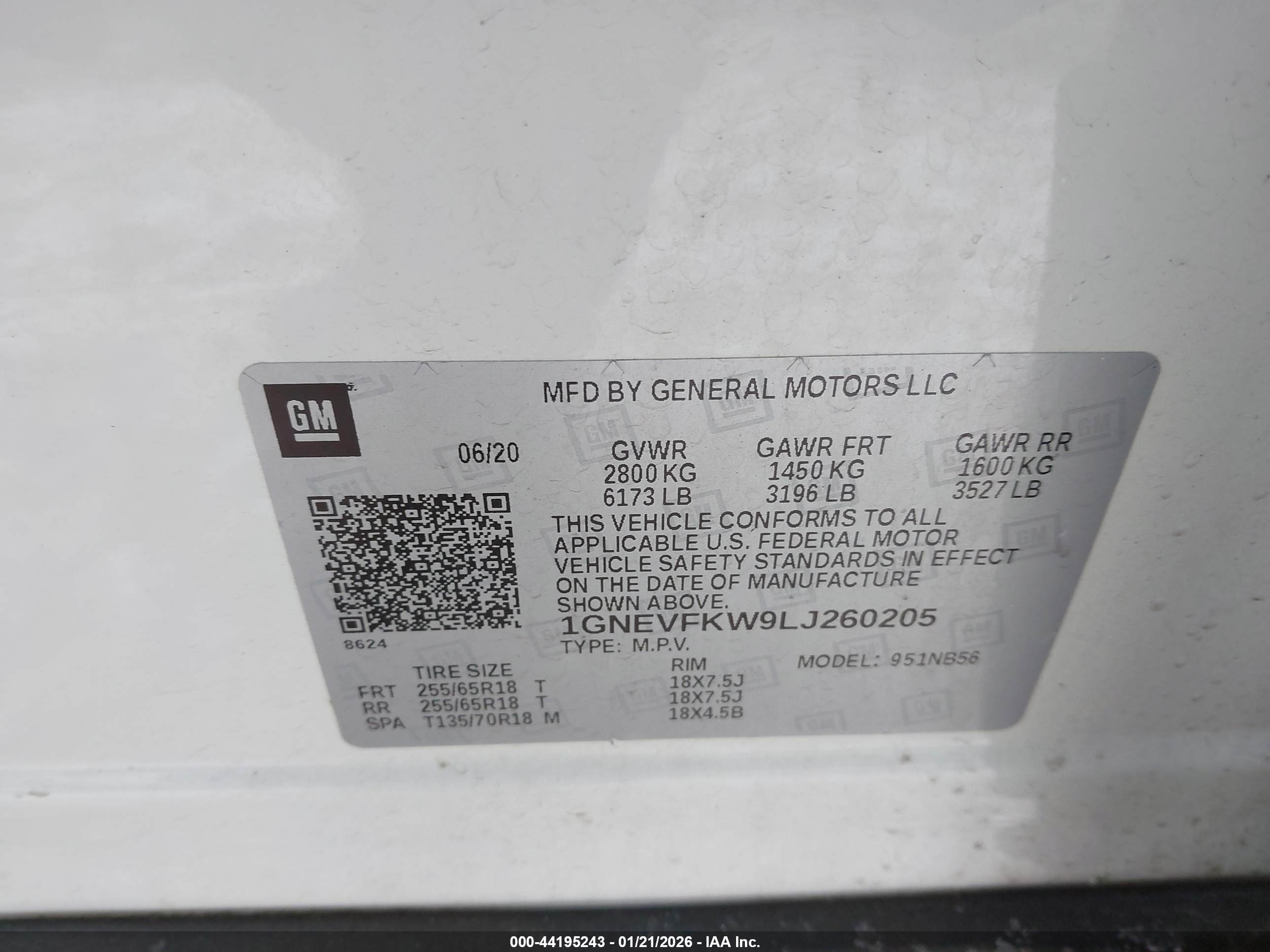 CHEVROLET TRAVERSE image 9