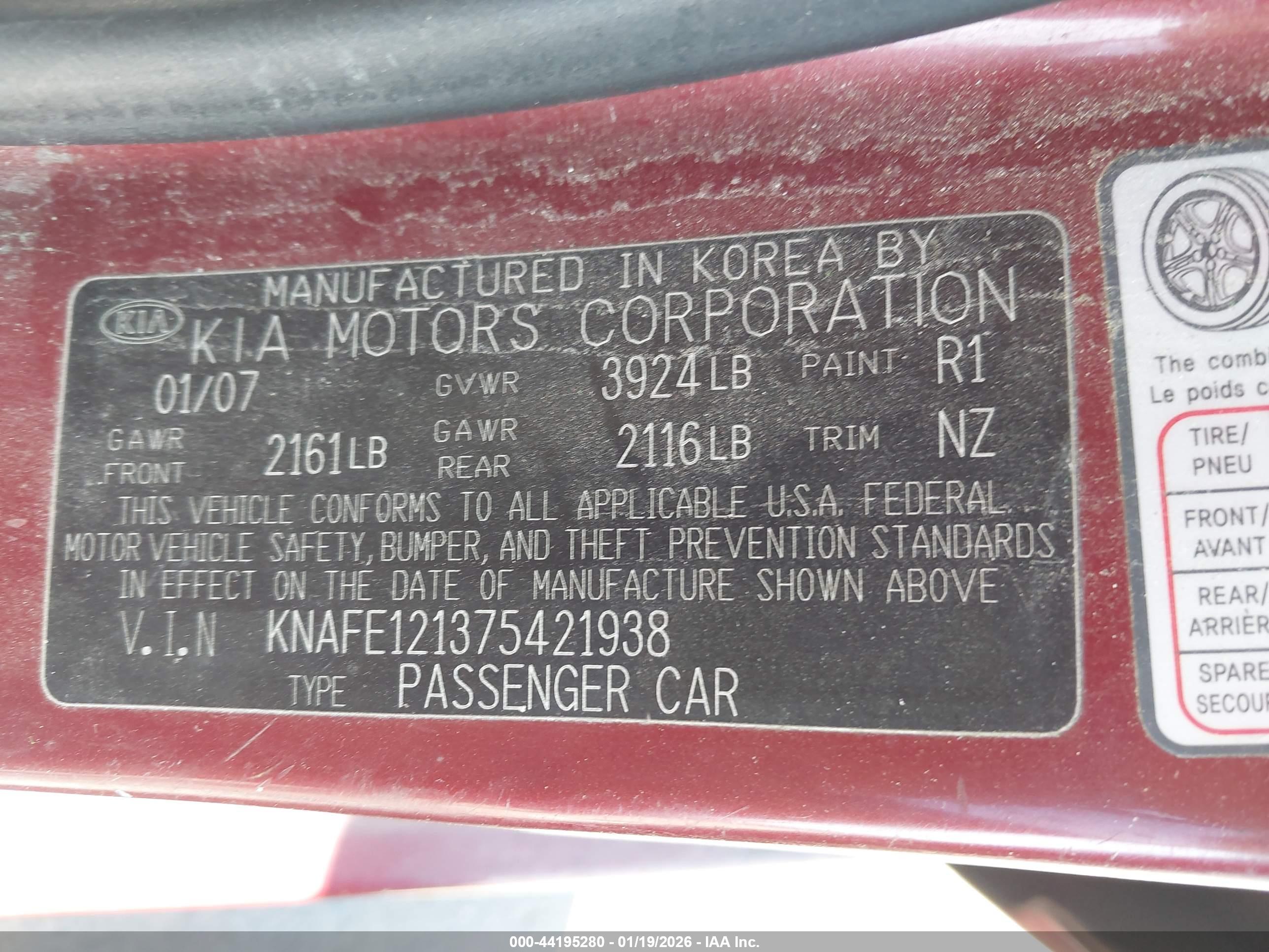 KIA SPECTRA image 9