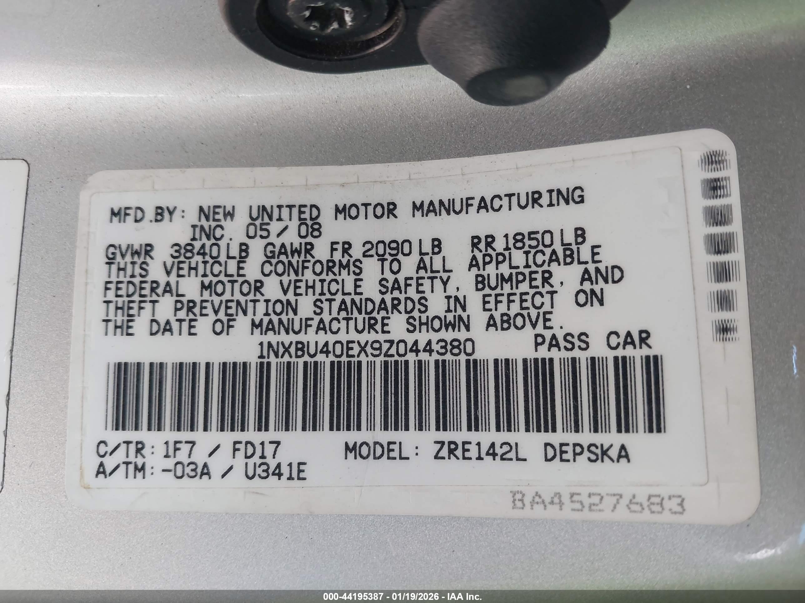 TOYOTA COROLLA image 9