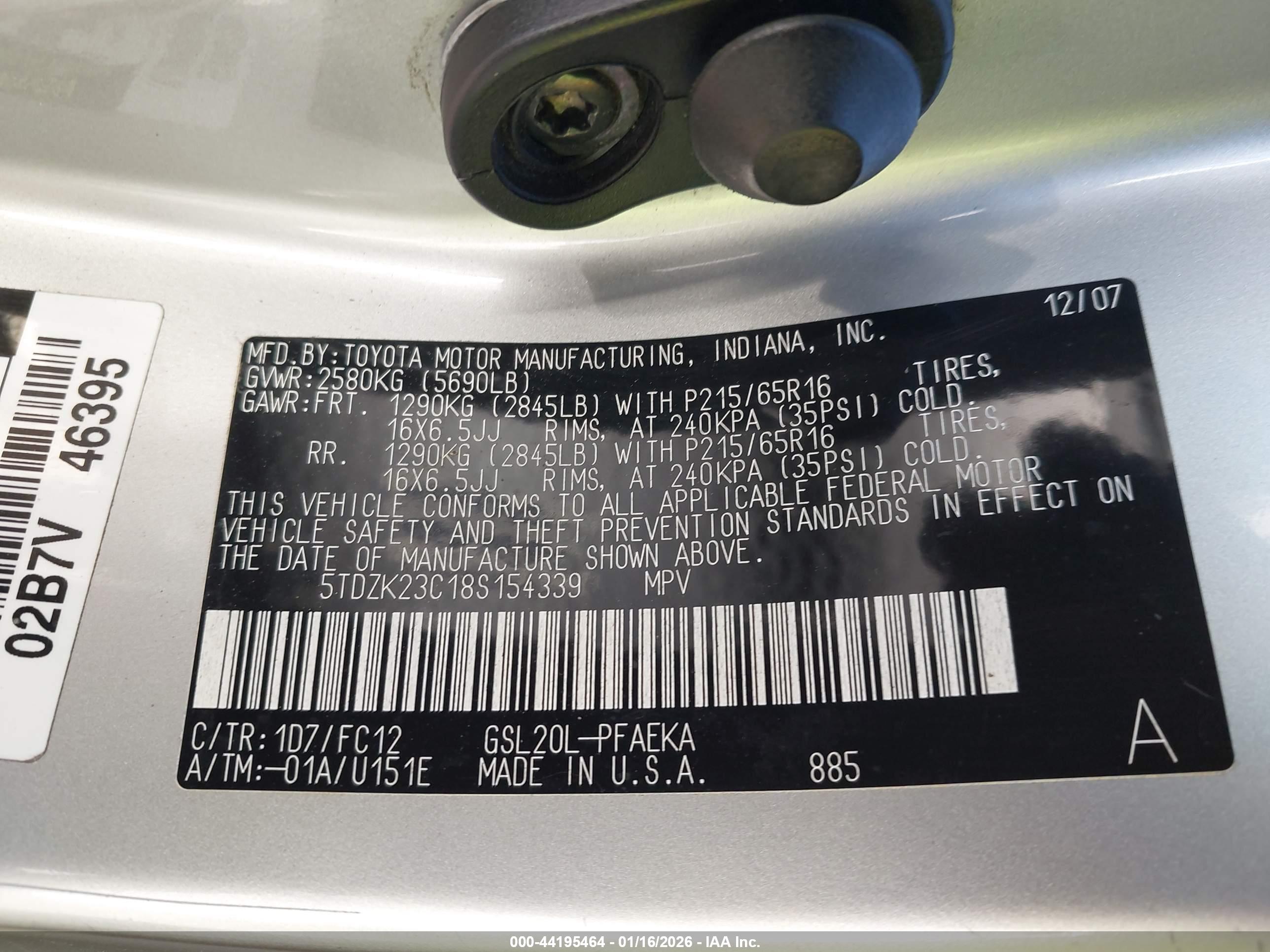 TOYOTA SIENNA image 9