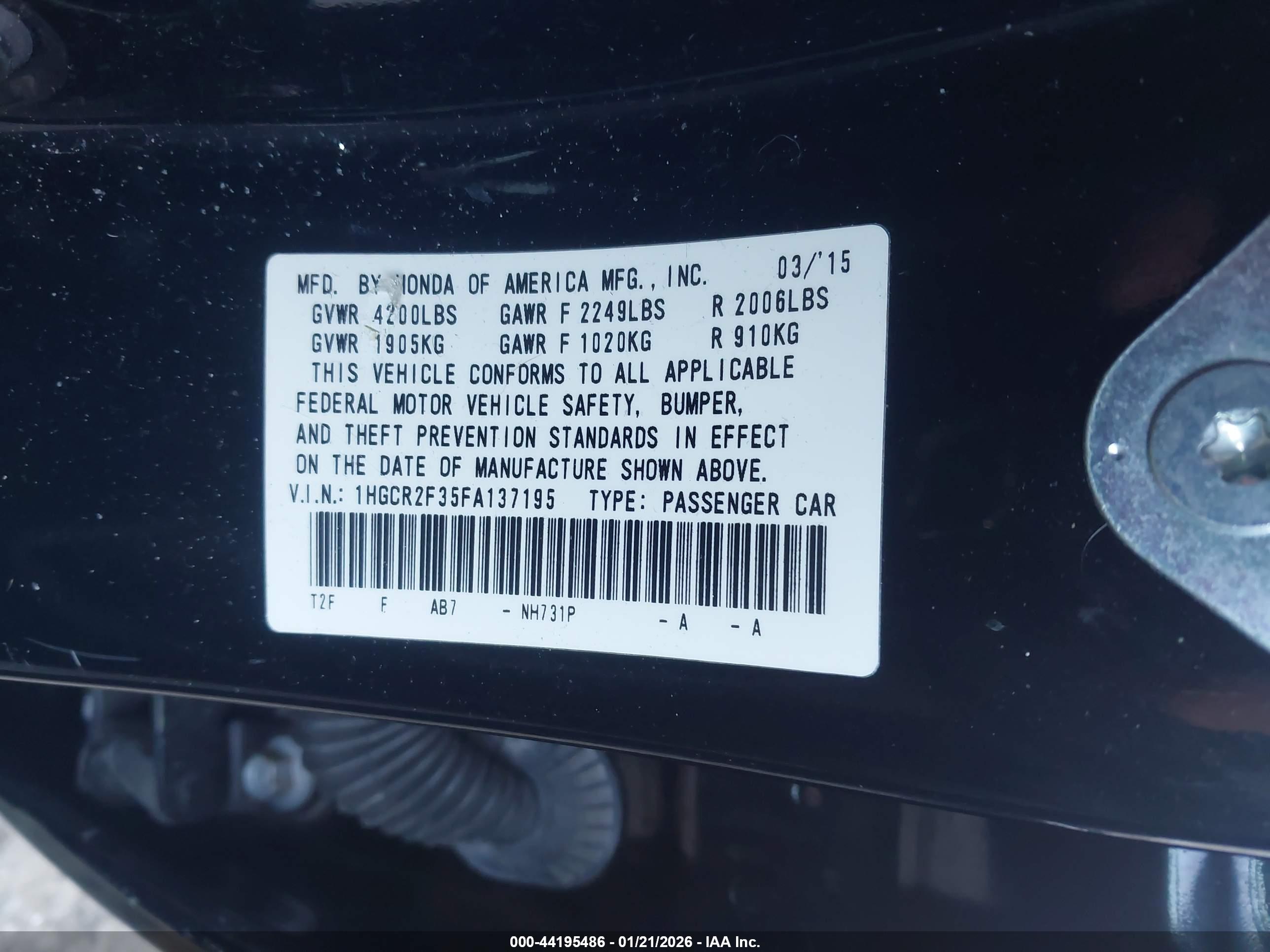 HONDA ACCORD image 9