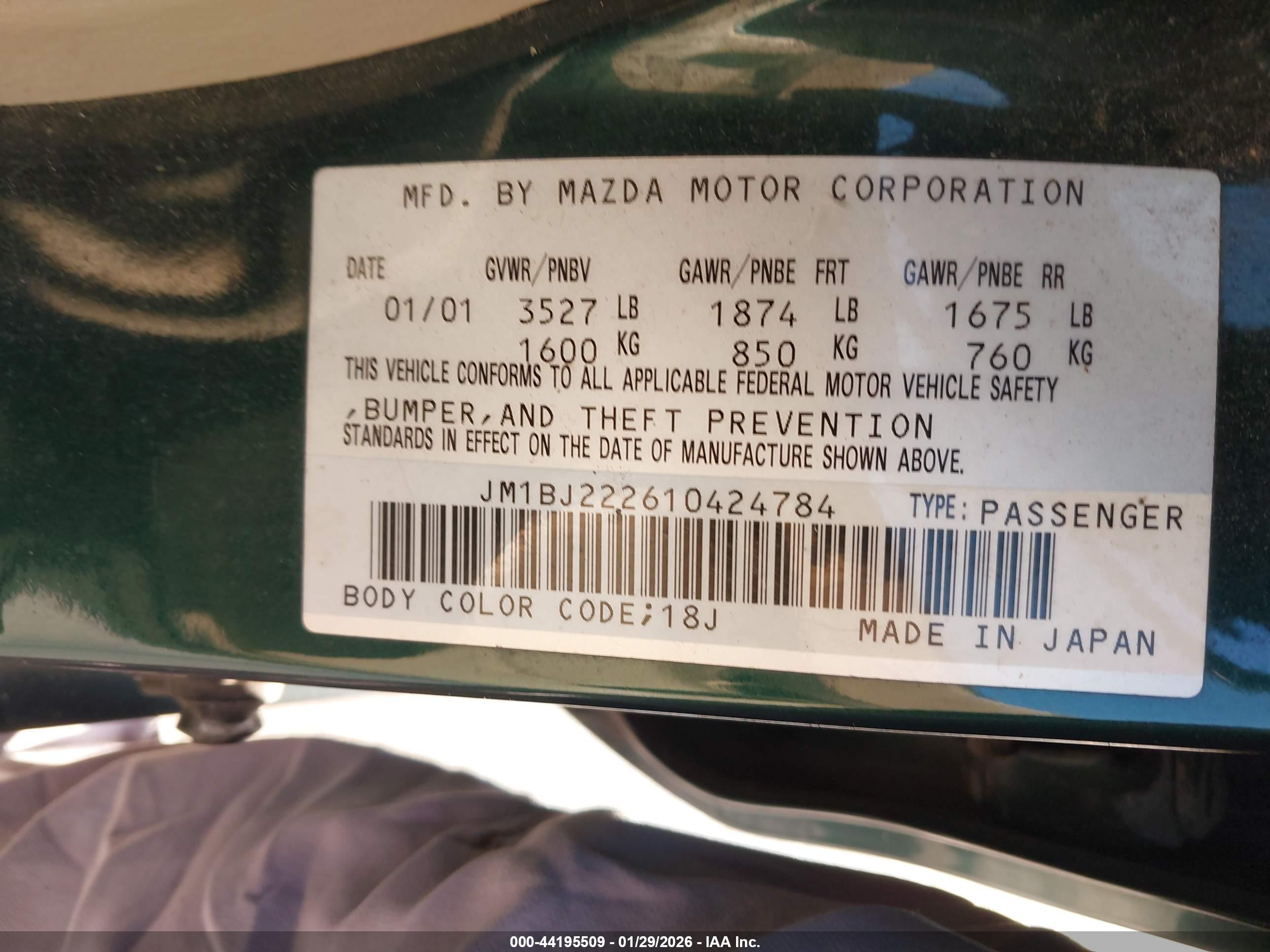 MAZDA PROTEGE image 9