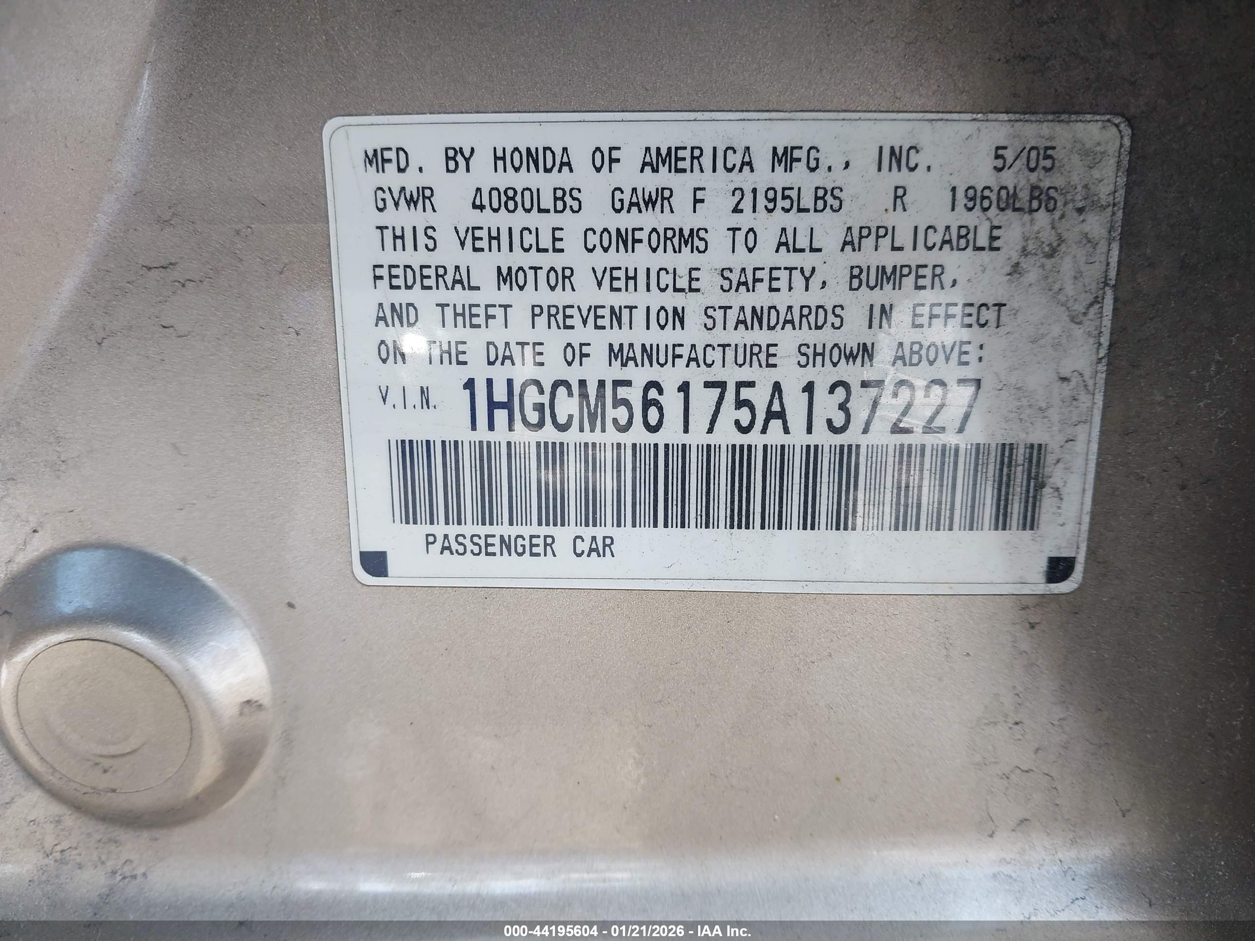 HONDA ACCORD image 9