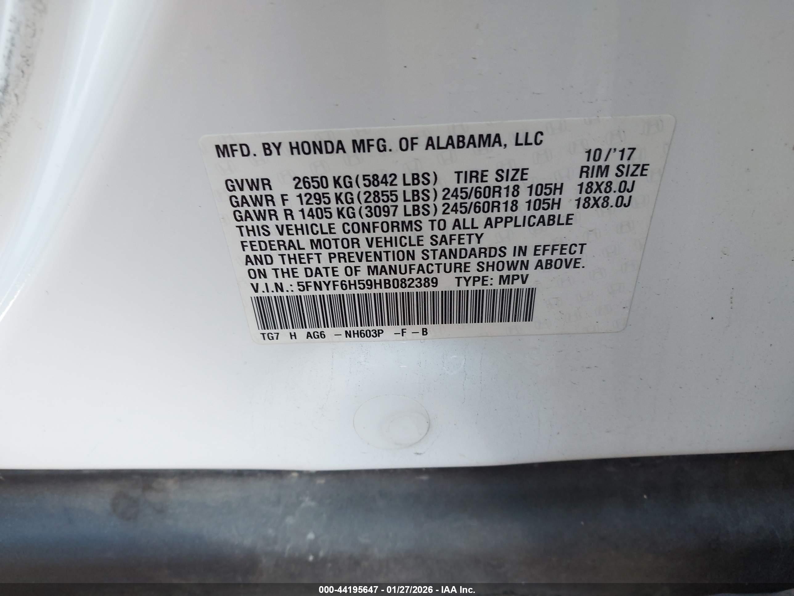 HONDA PILOT image 9