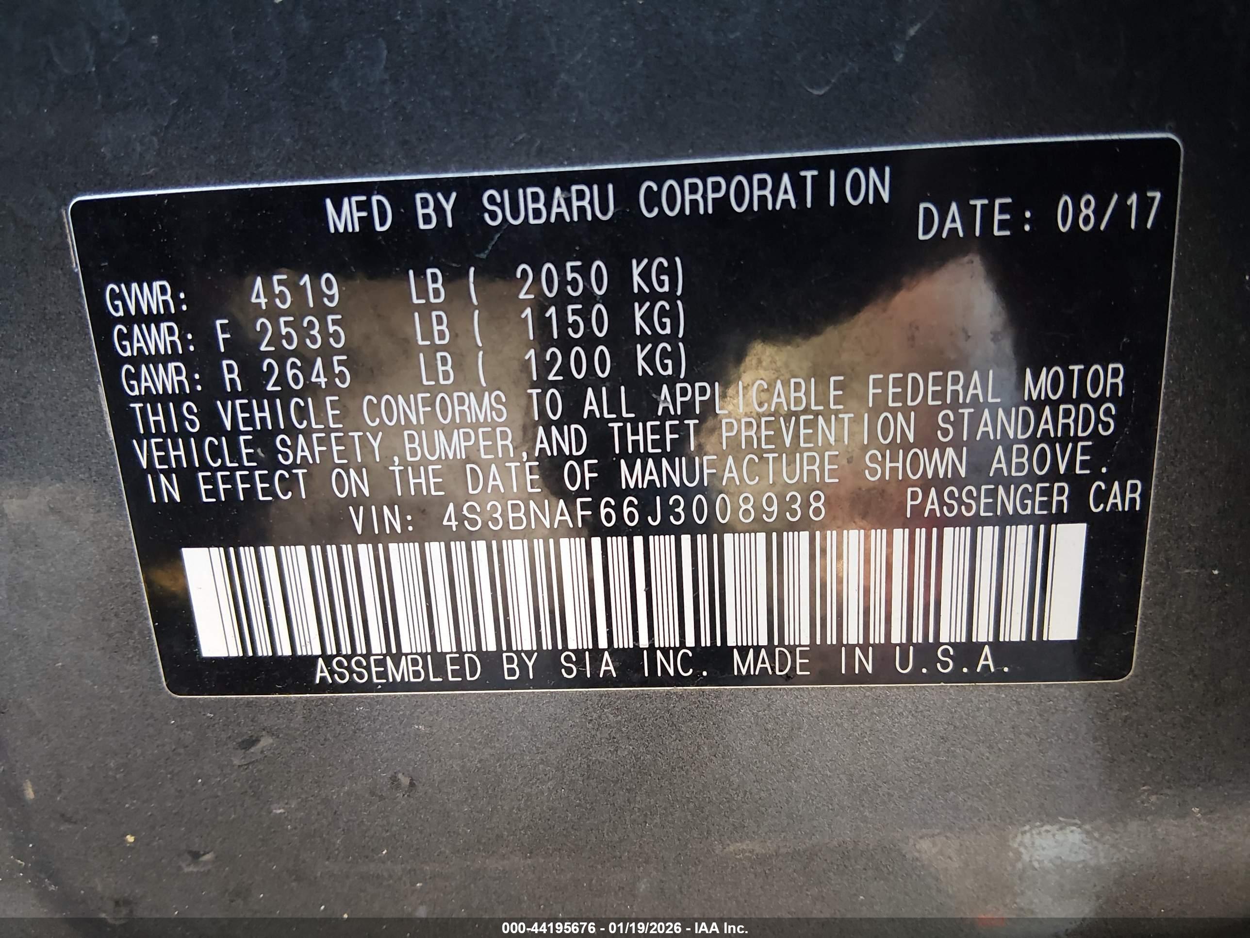 SUBARU LEGACY image 9