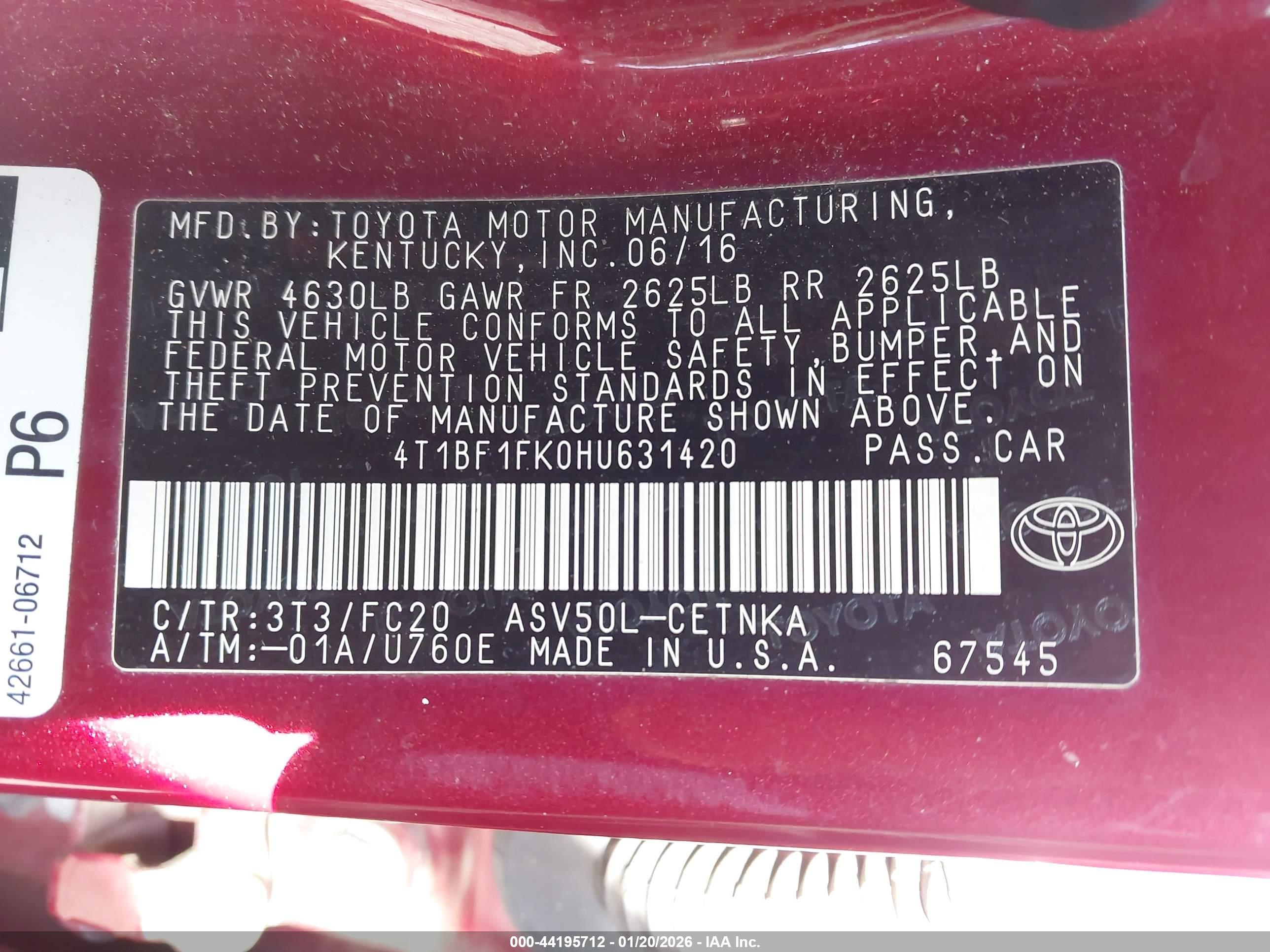 TOYOTA CAMRY image 9