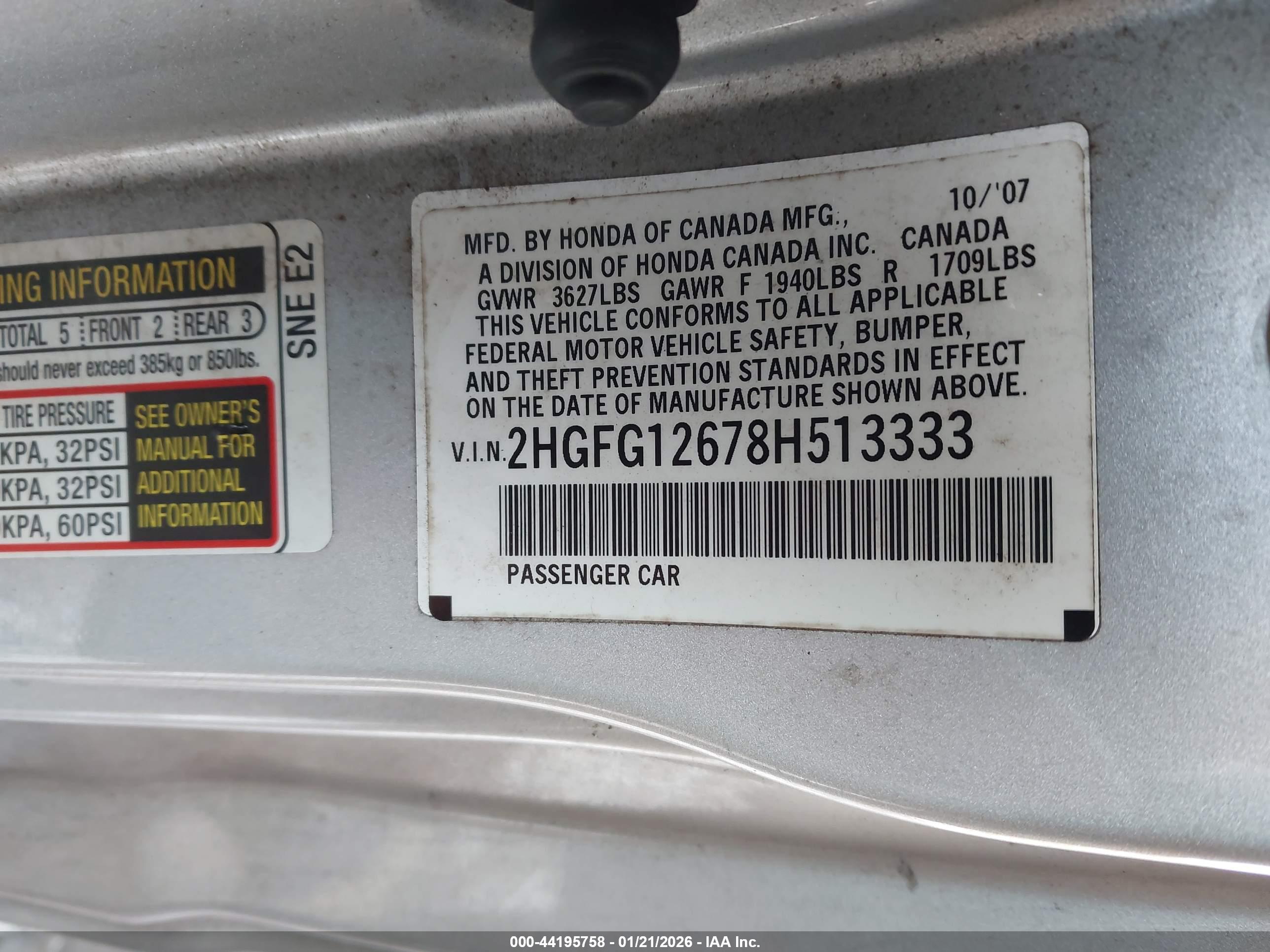 HONDA CIVIC image 9