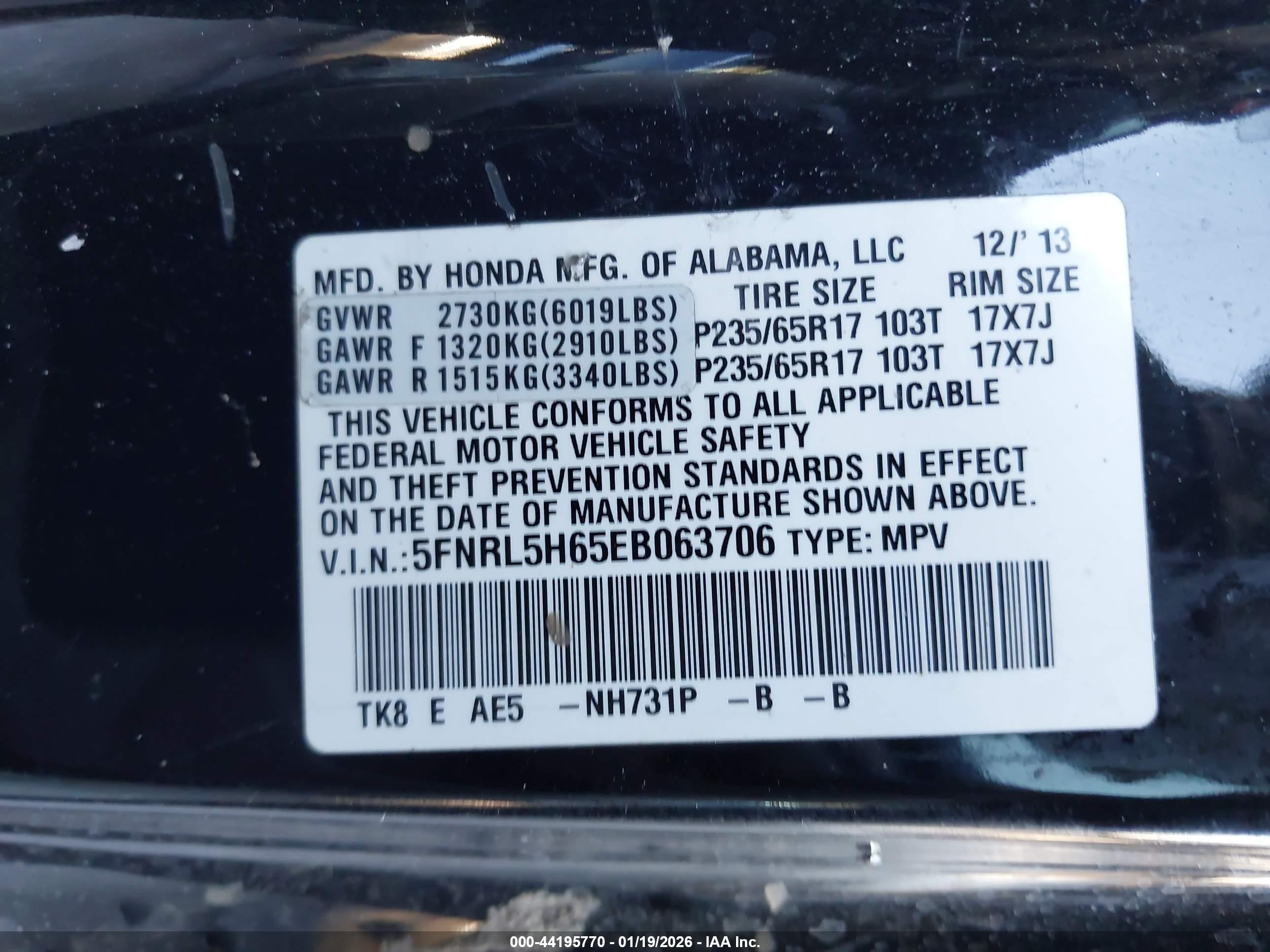 HONDA ODYSSEY image 9
