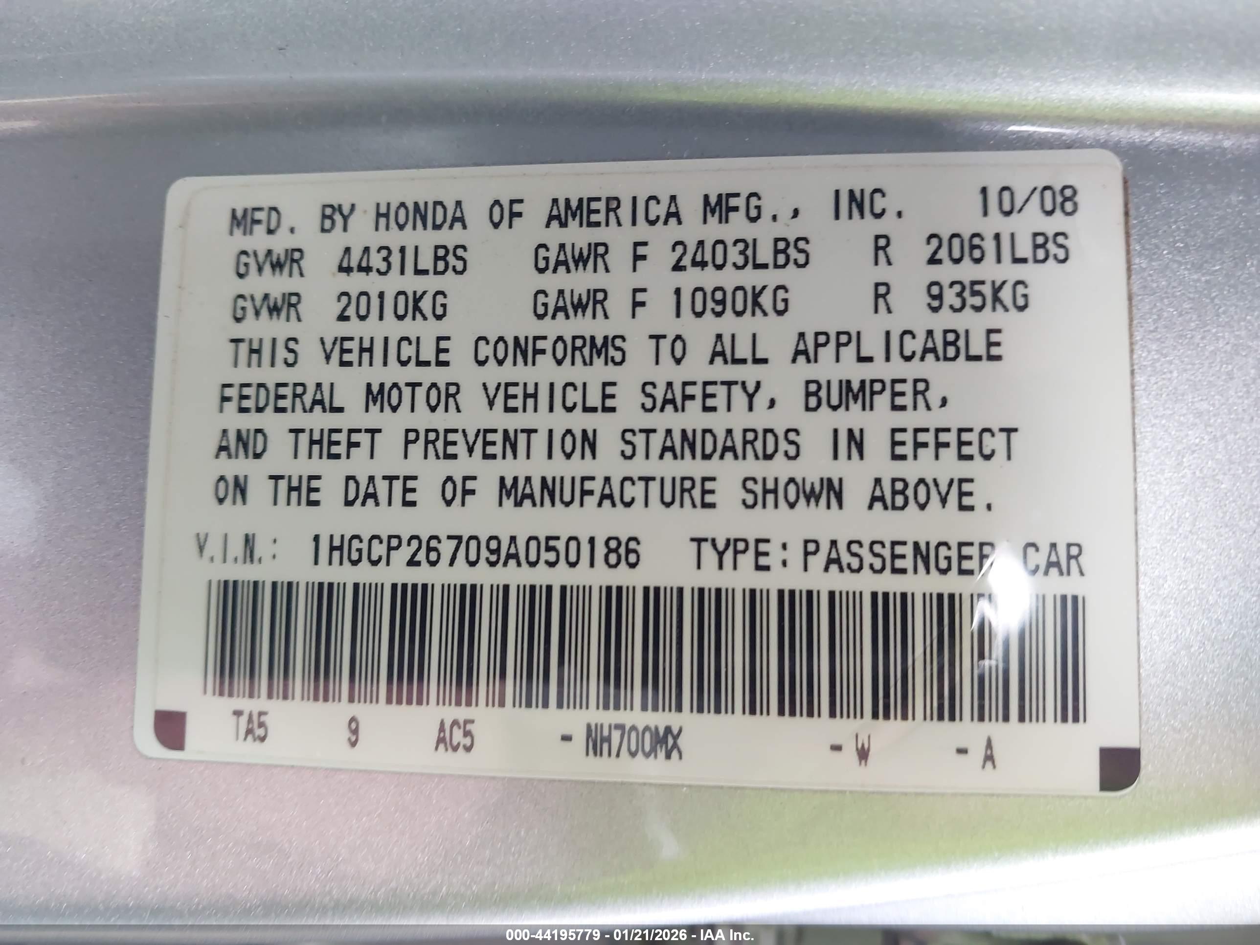 HONDA ACCORD image 9