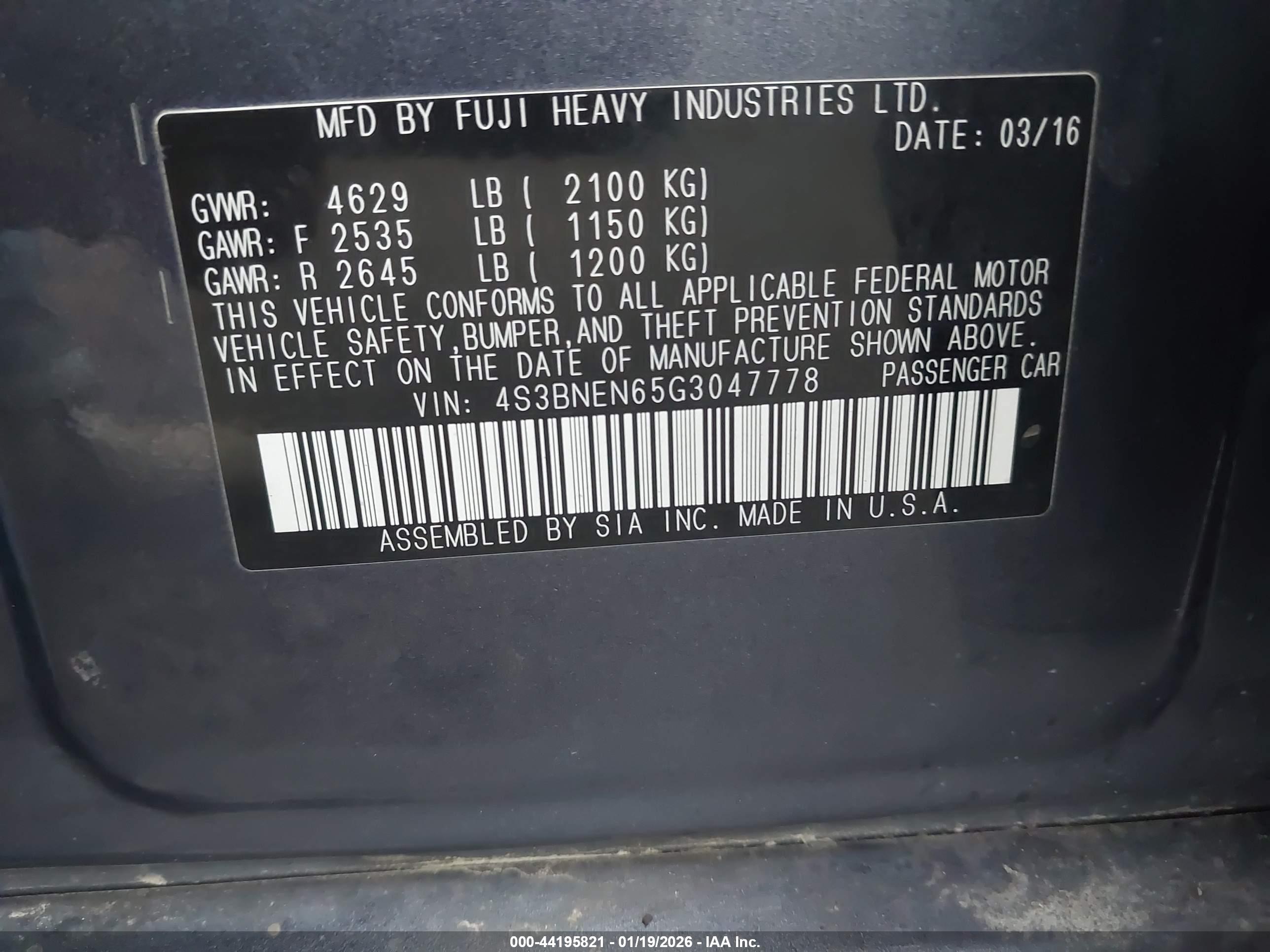 SUBARU LEGACY image 9