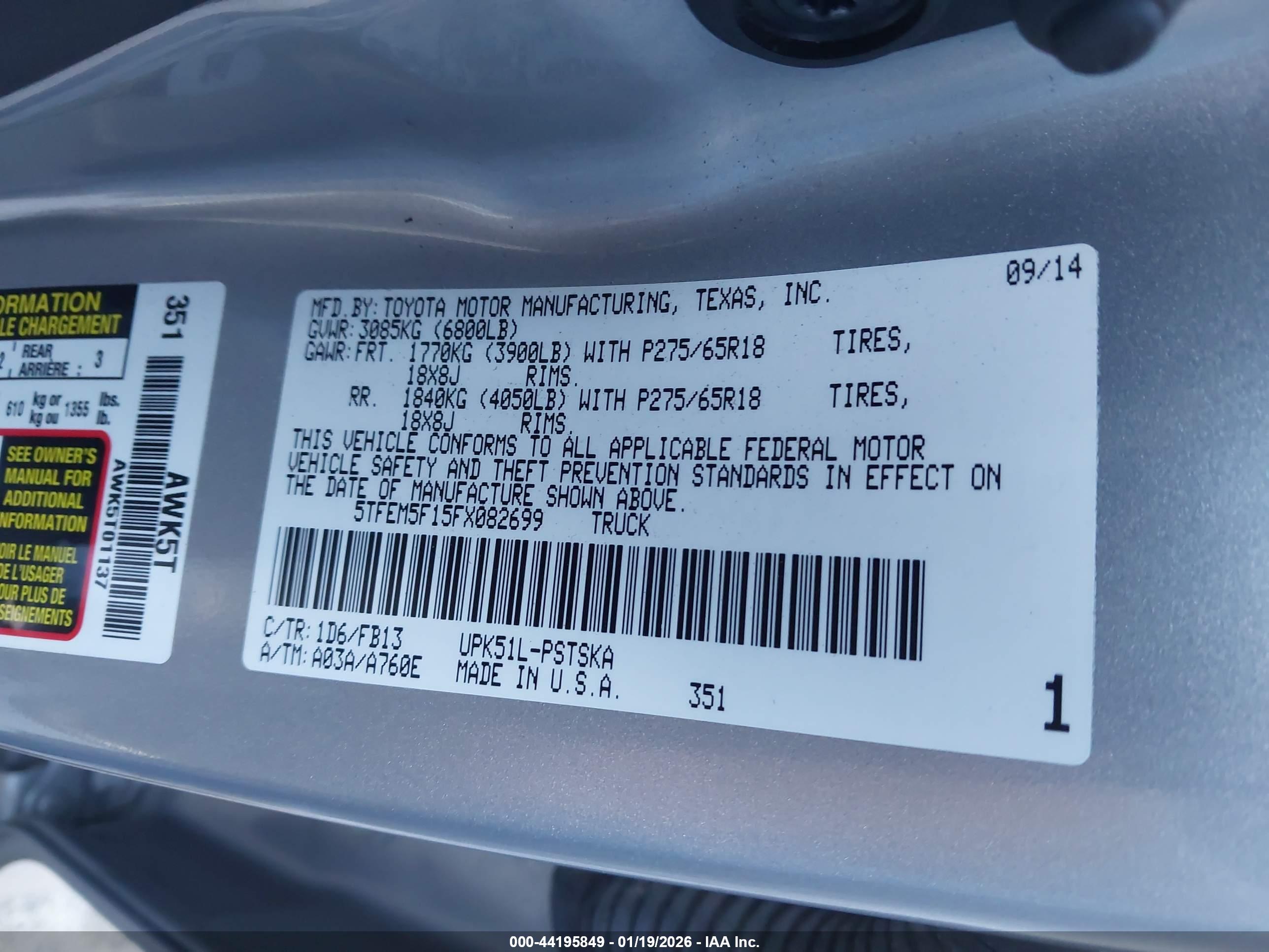 TOYOTA TUNDRA image 9