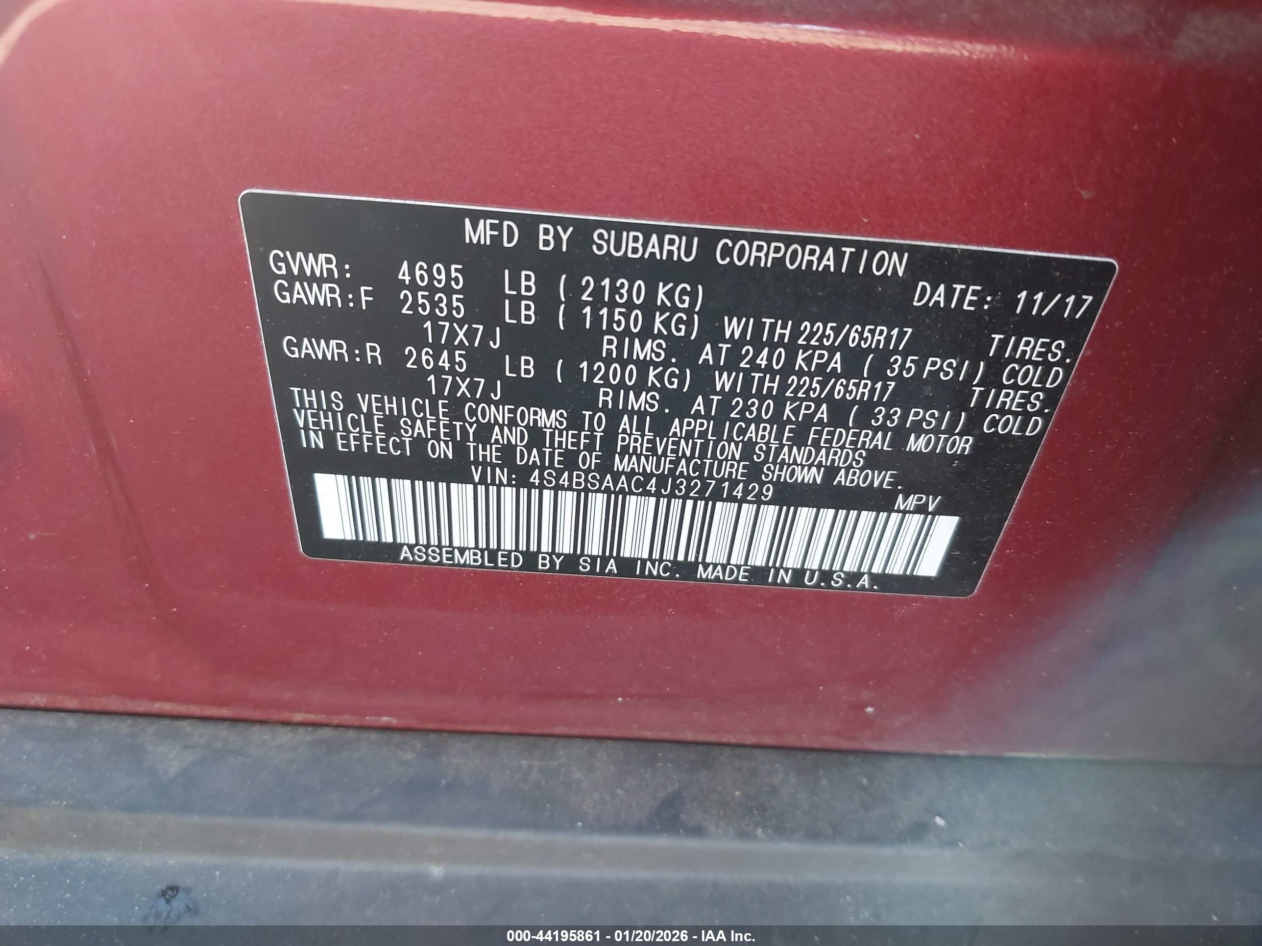 SUBARU OUTBACK image 9
