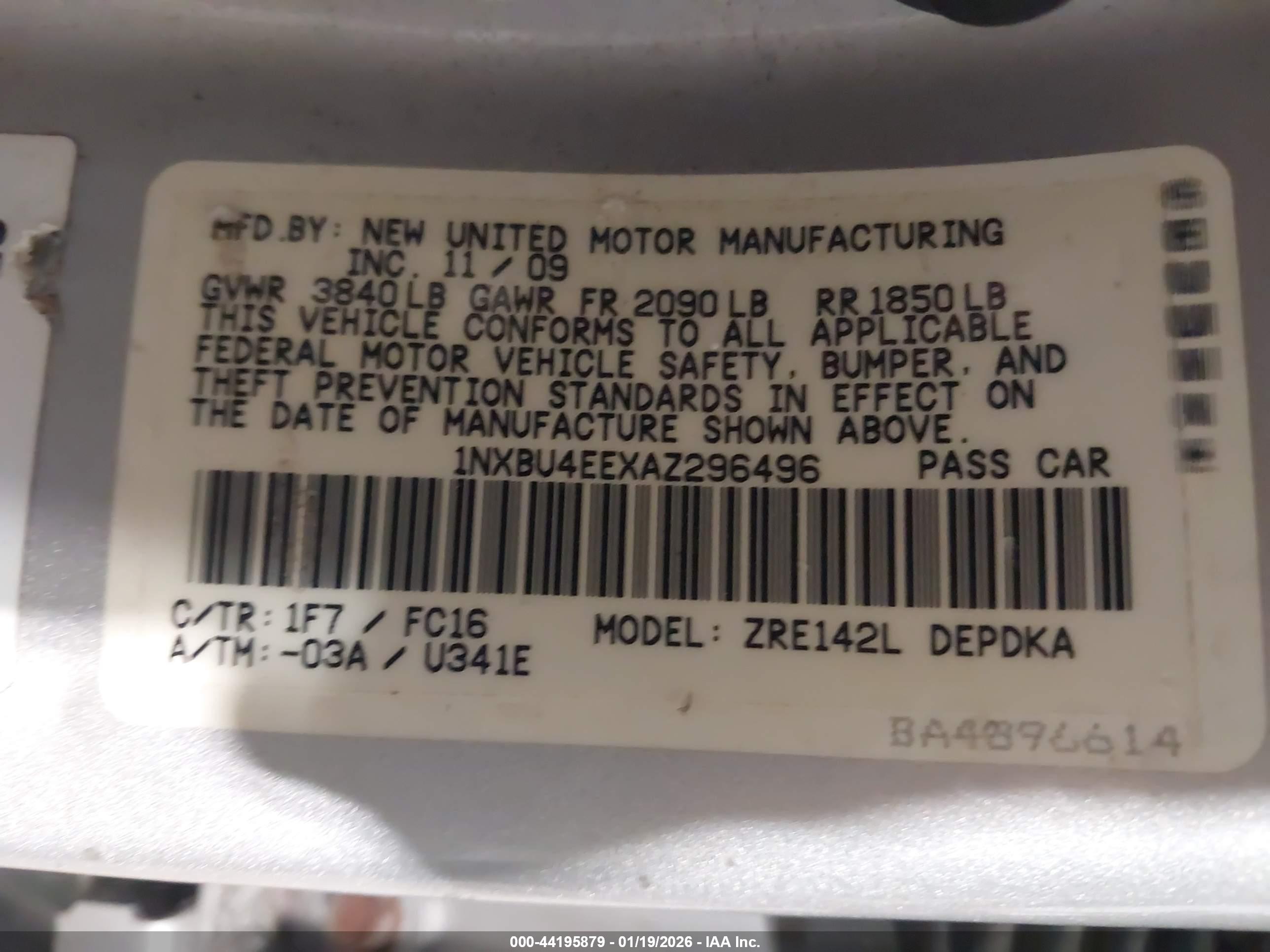 TOYOTA COROLLA image 9