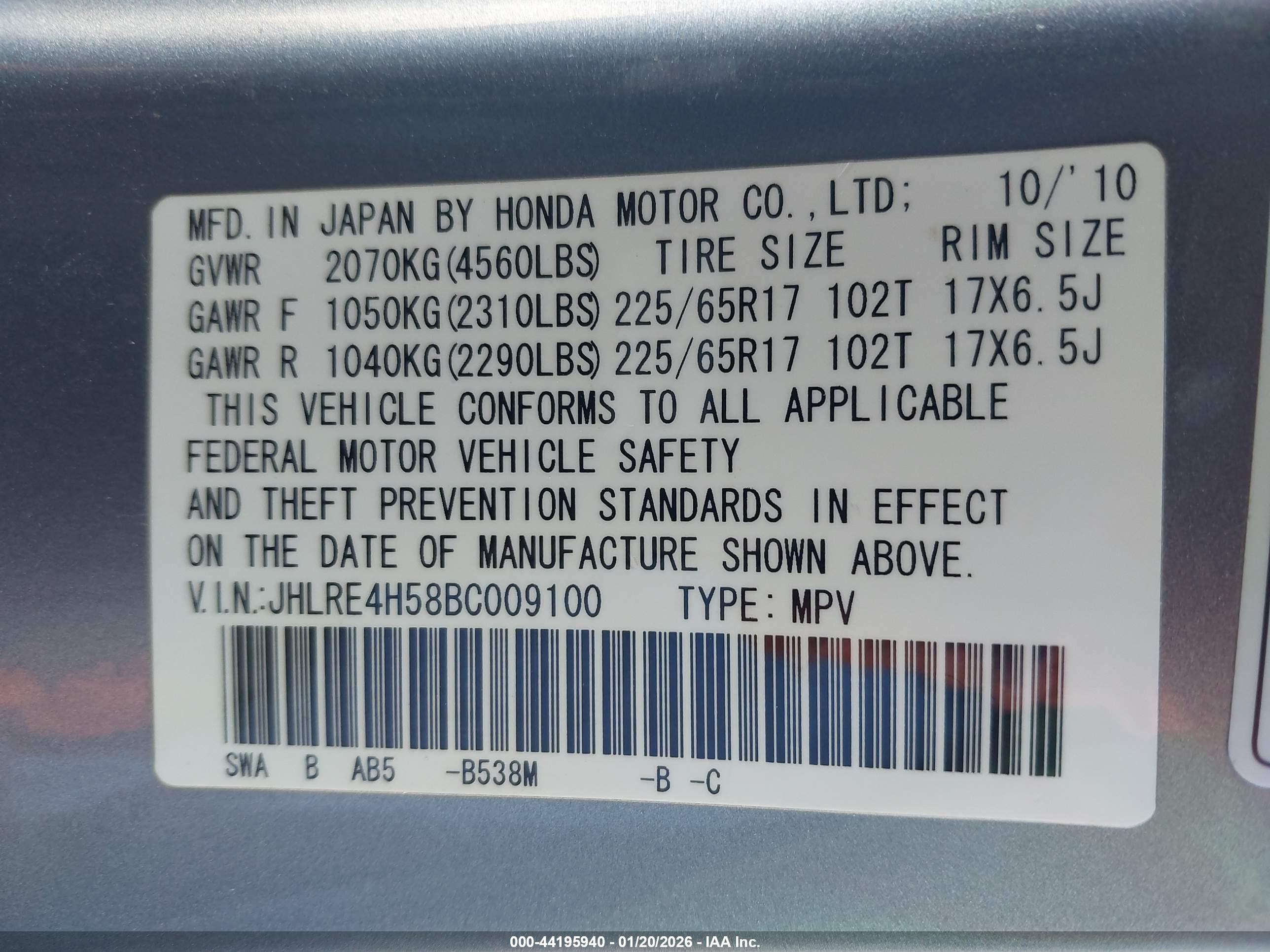 HONDA CR-V image 9