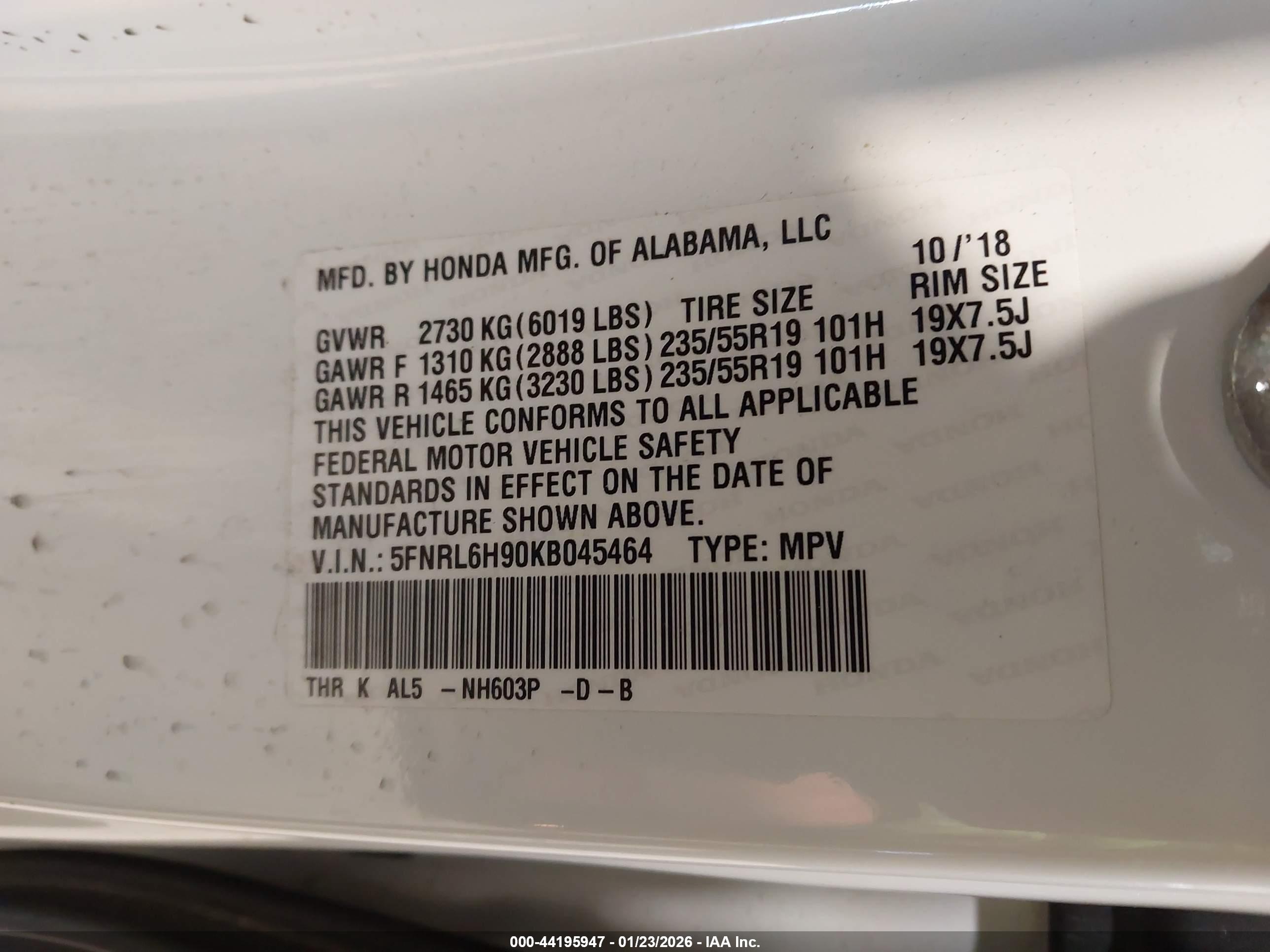 HONDA ODYSSEY image 9