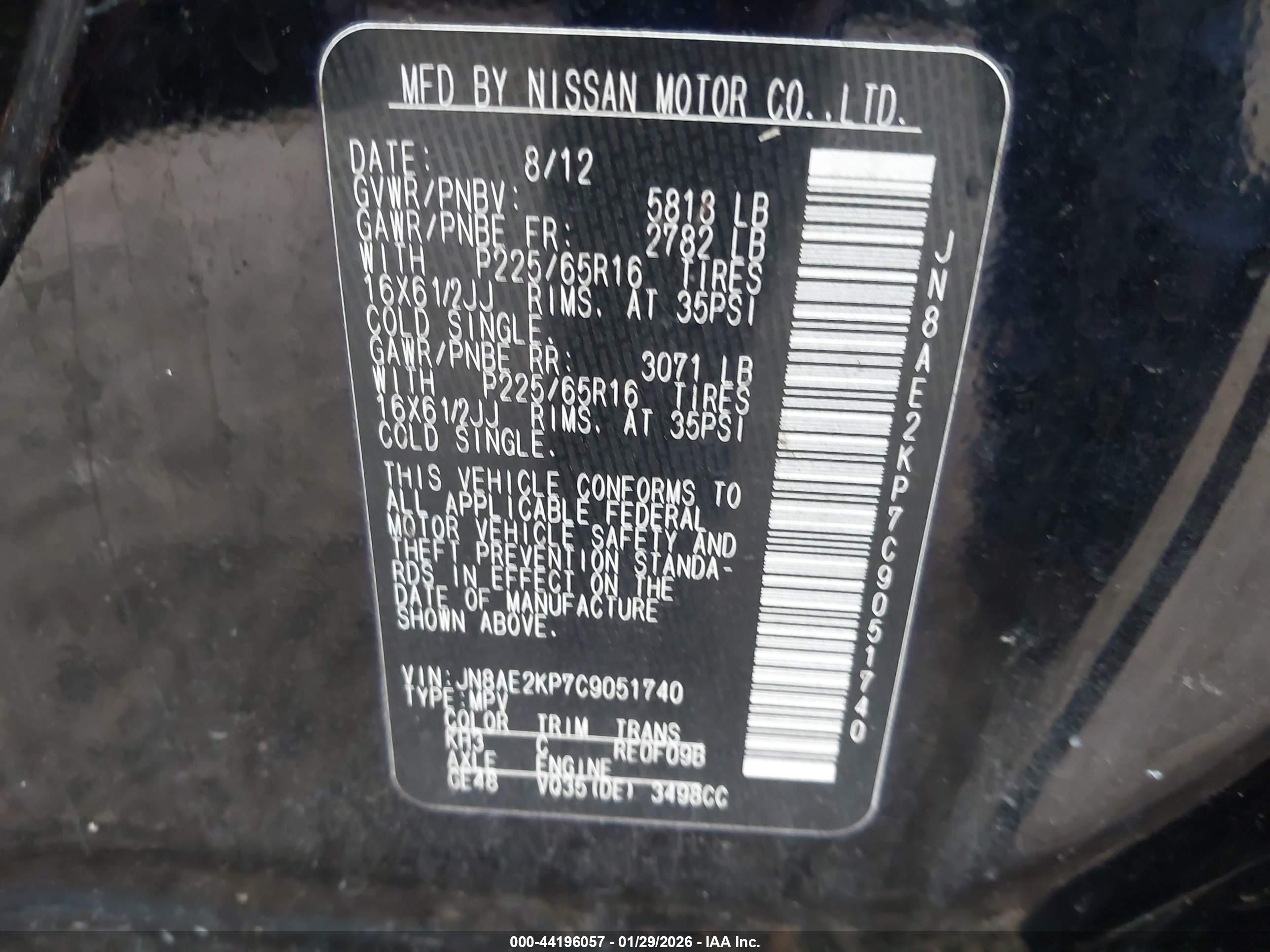NISSAN QUEST image 9