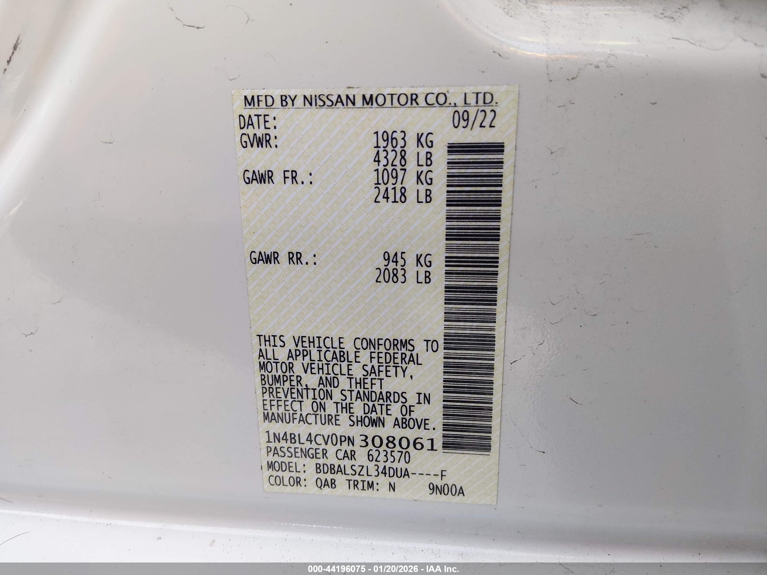 NISSAN ALTIMA image 9