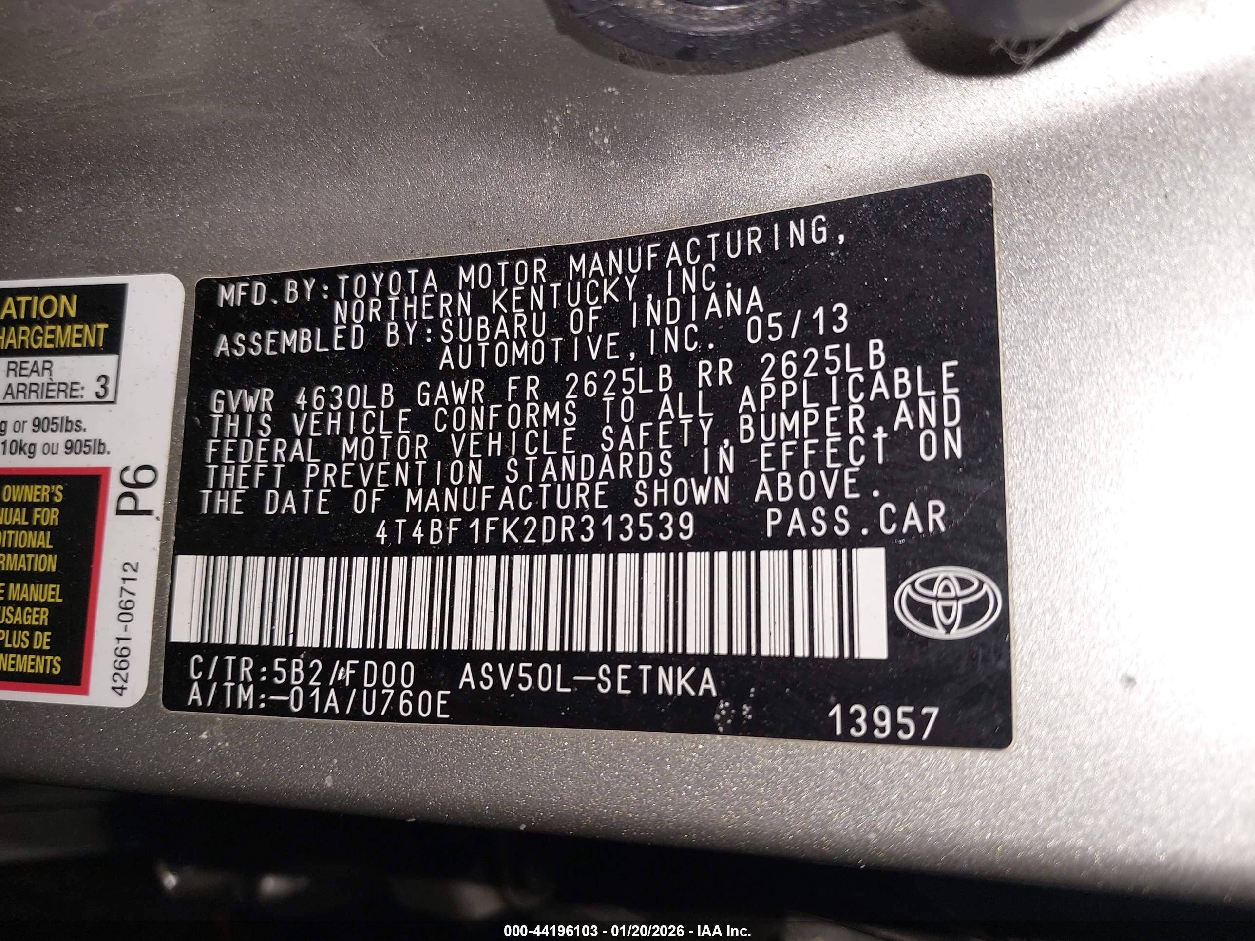 TOYOTA CAMRY image 9