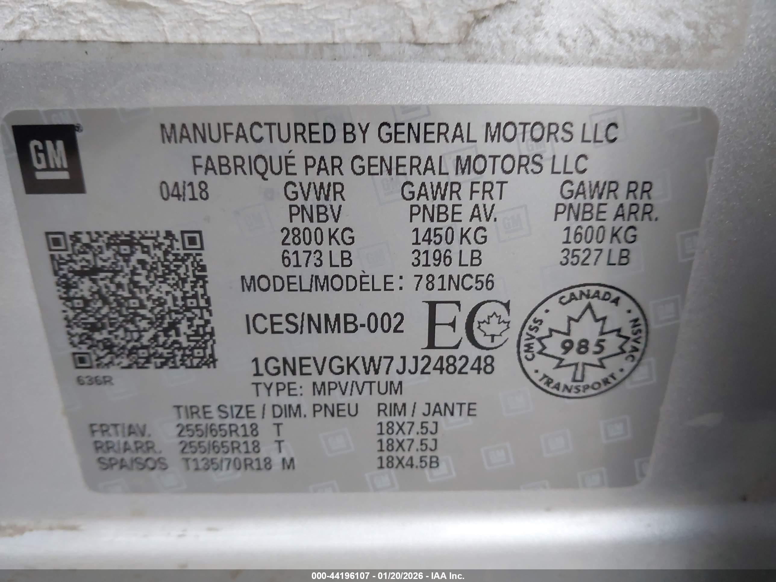 CHEVROLET TRAVERSE image 9