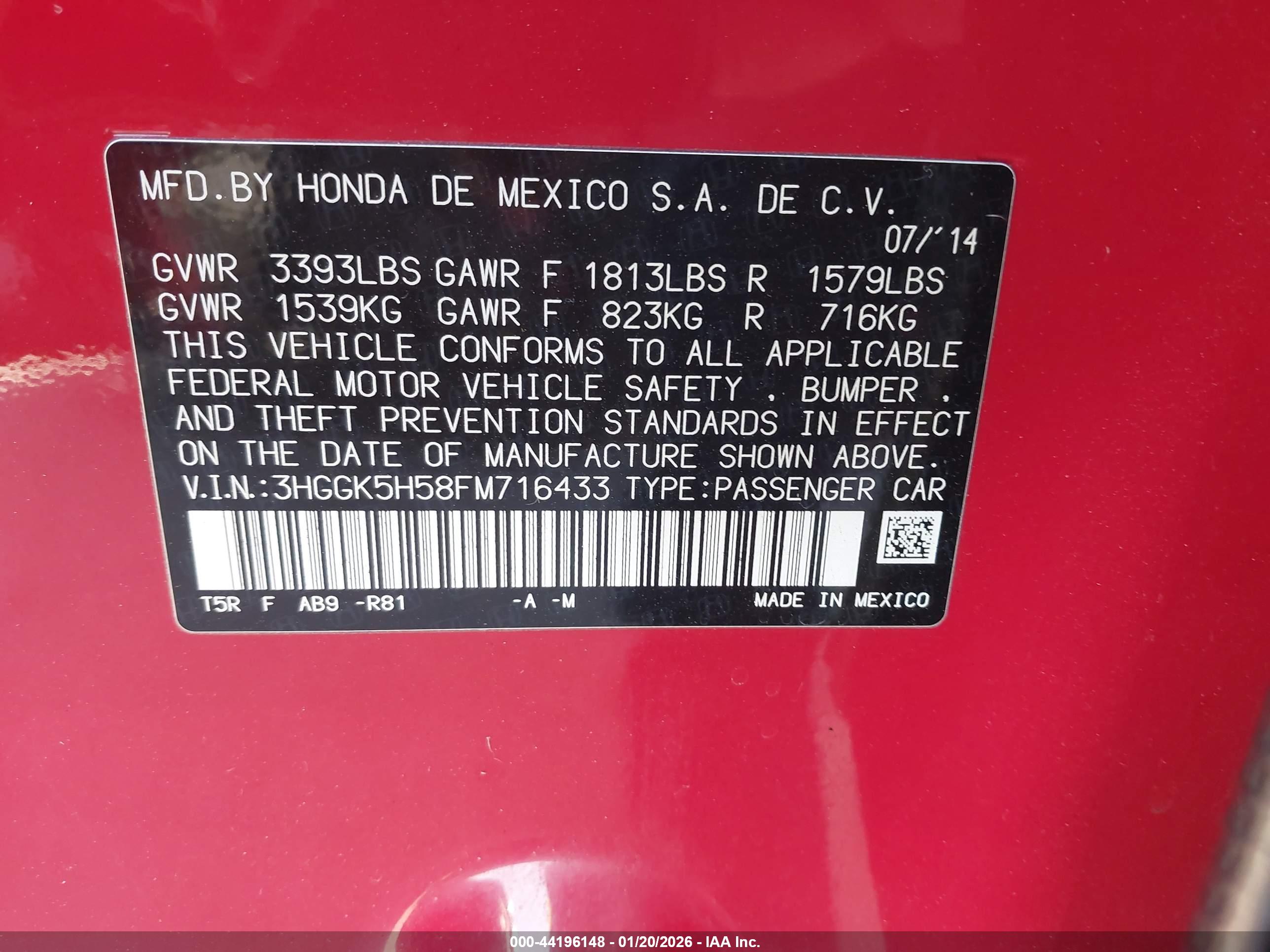 HONDA FIT image 9