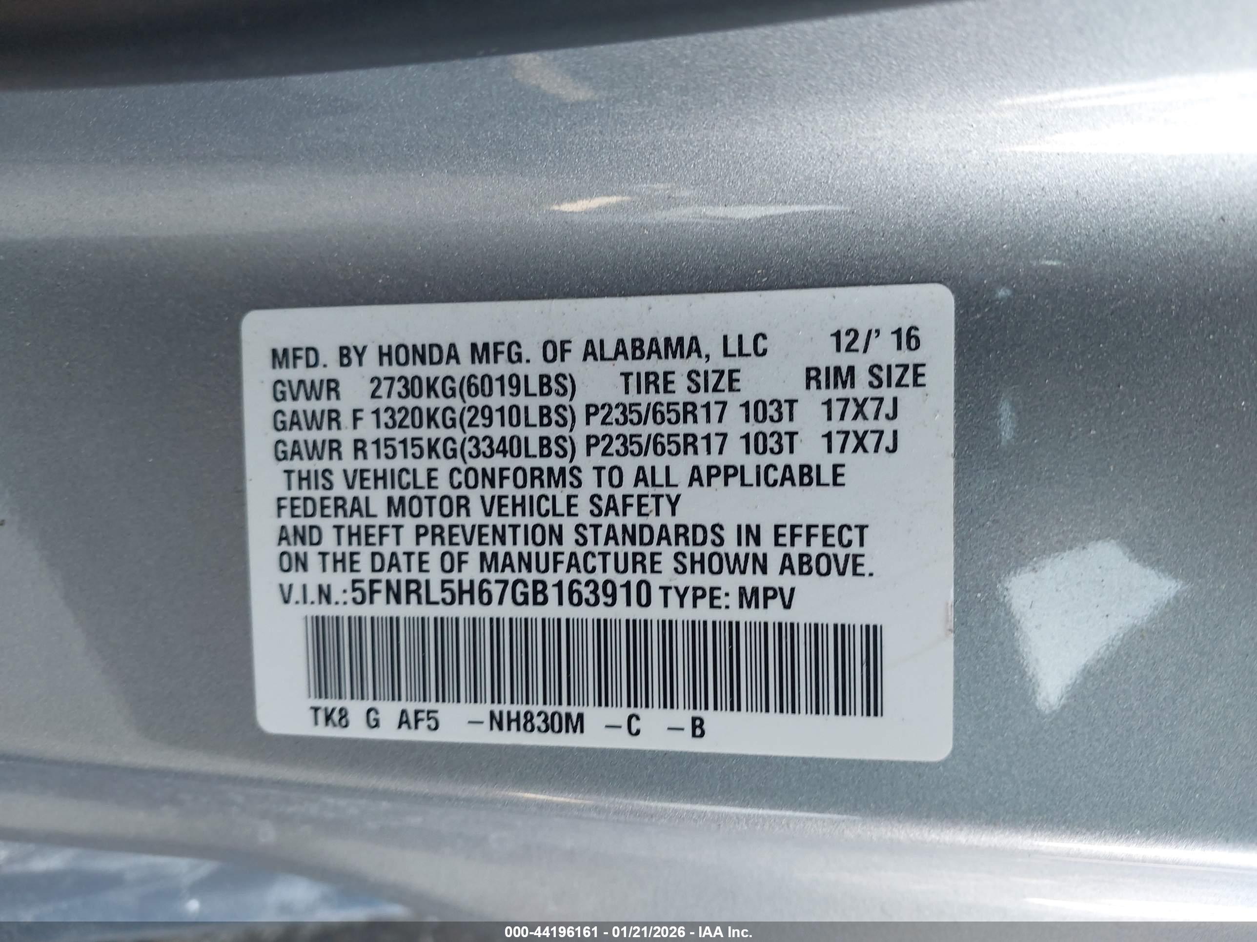HONDA ODYSSEY image 9
