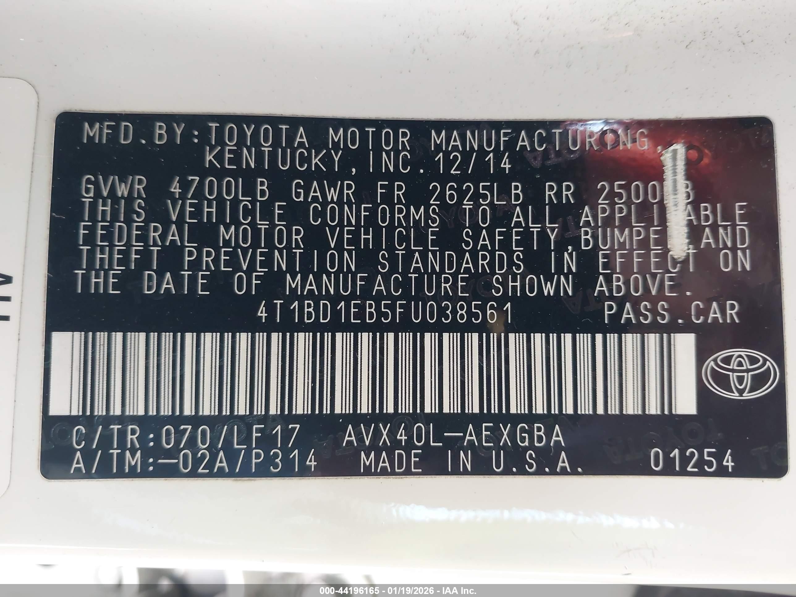 TOYOTA AVALON image 9