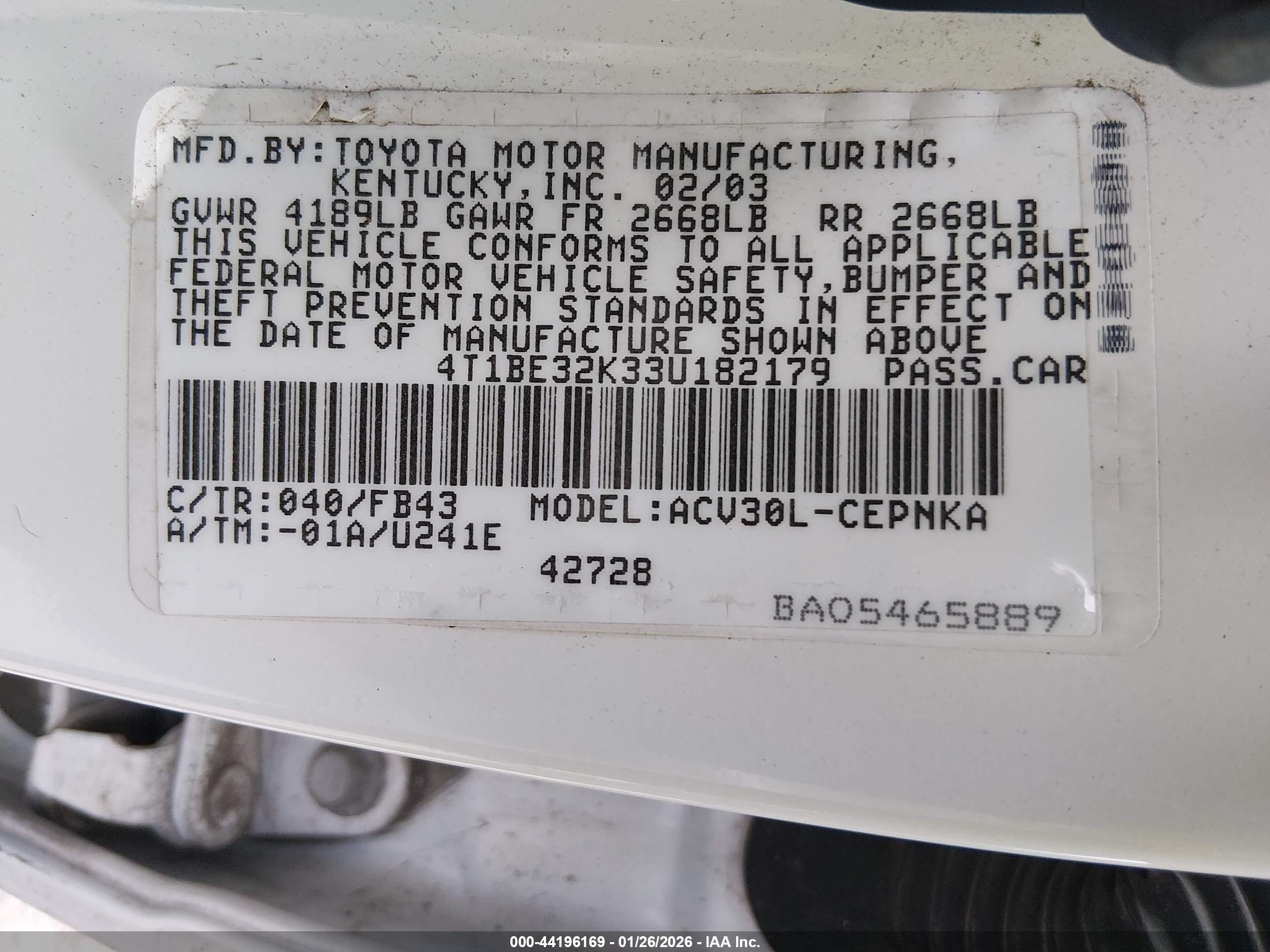 TOYOTA CAMRY image 9