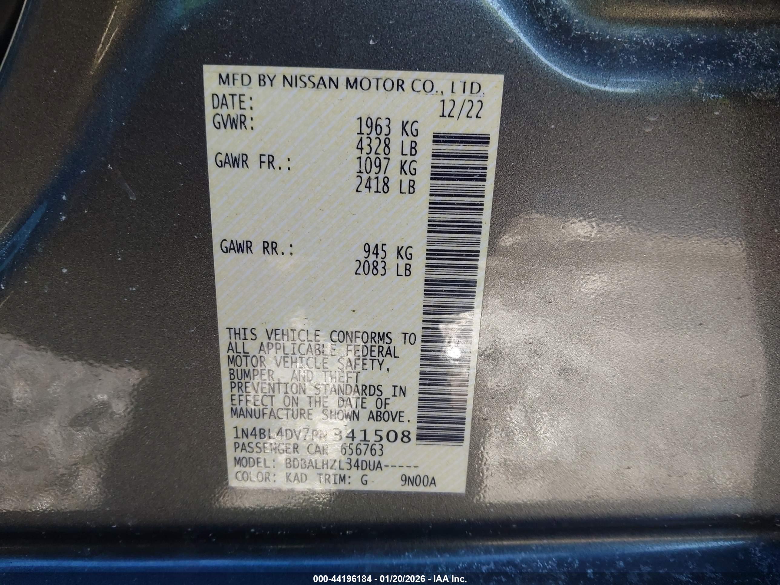 NISSAN ALTIMA image 9