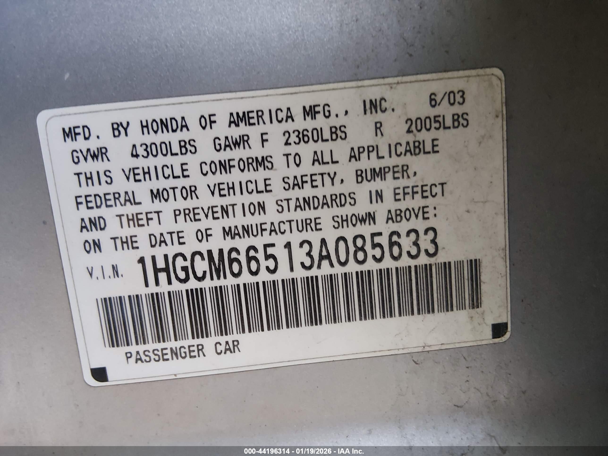 HONDA ACCORD image 9
