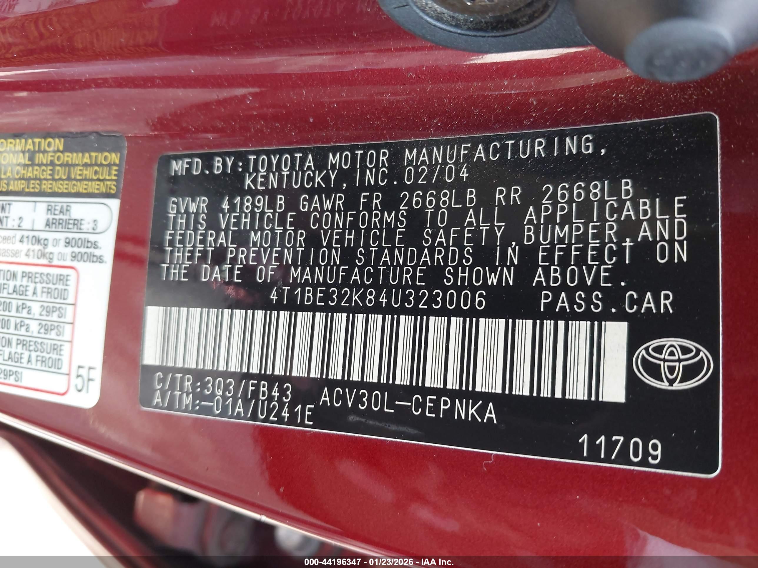 TOYOTA CAMRY image 9