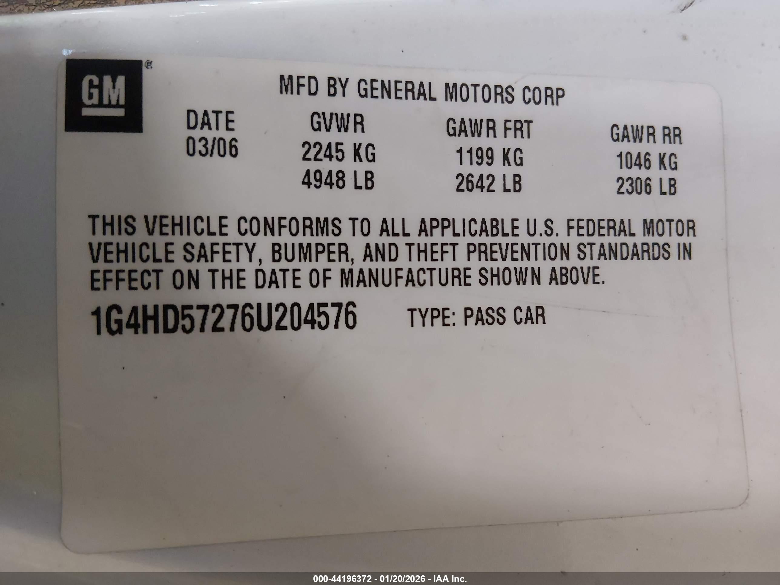 BUICK LUCERNE image 9