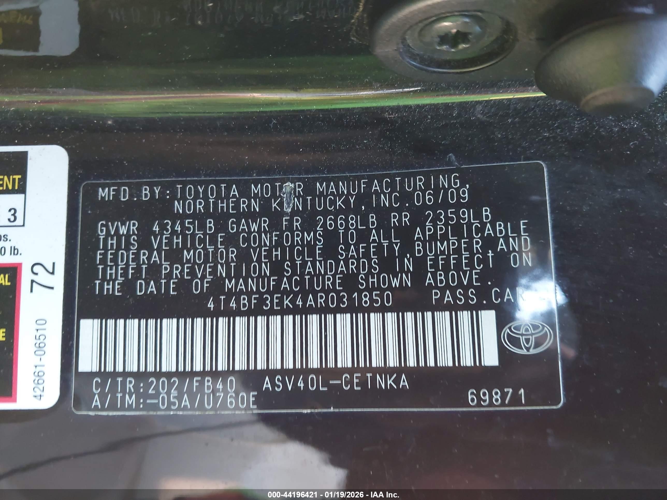 TOYOTA CAMRY image 9