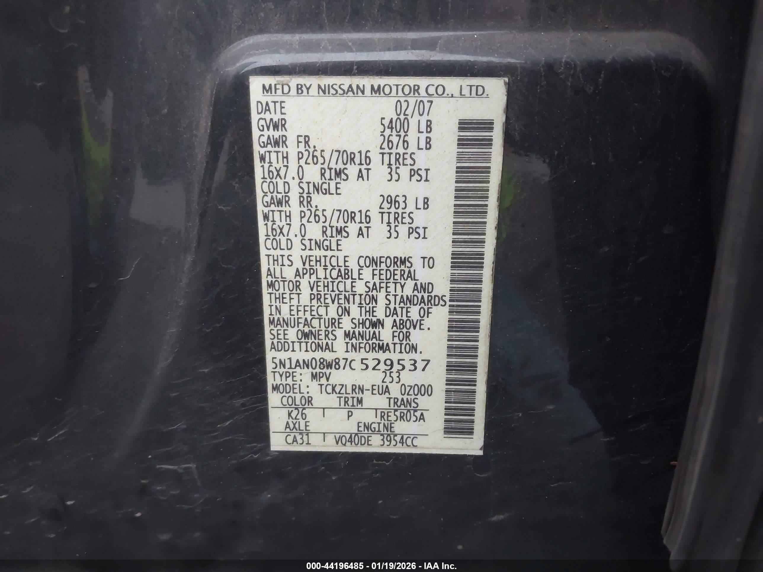 NISSAN XTERRA image 9