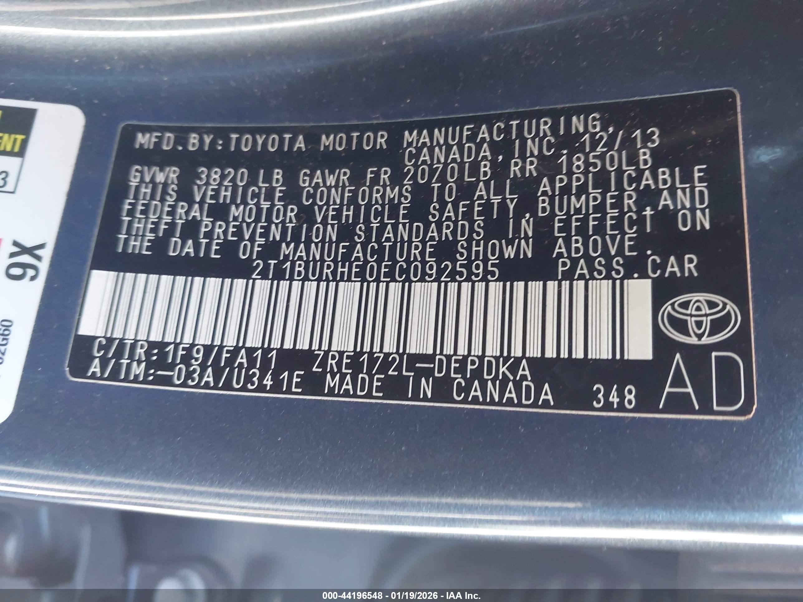 TOYOTA COROLLA image 9
