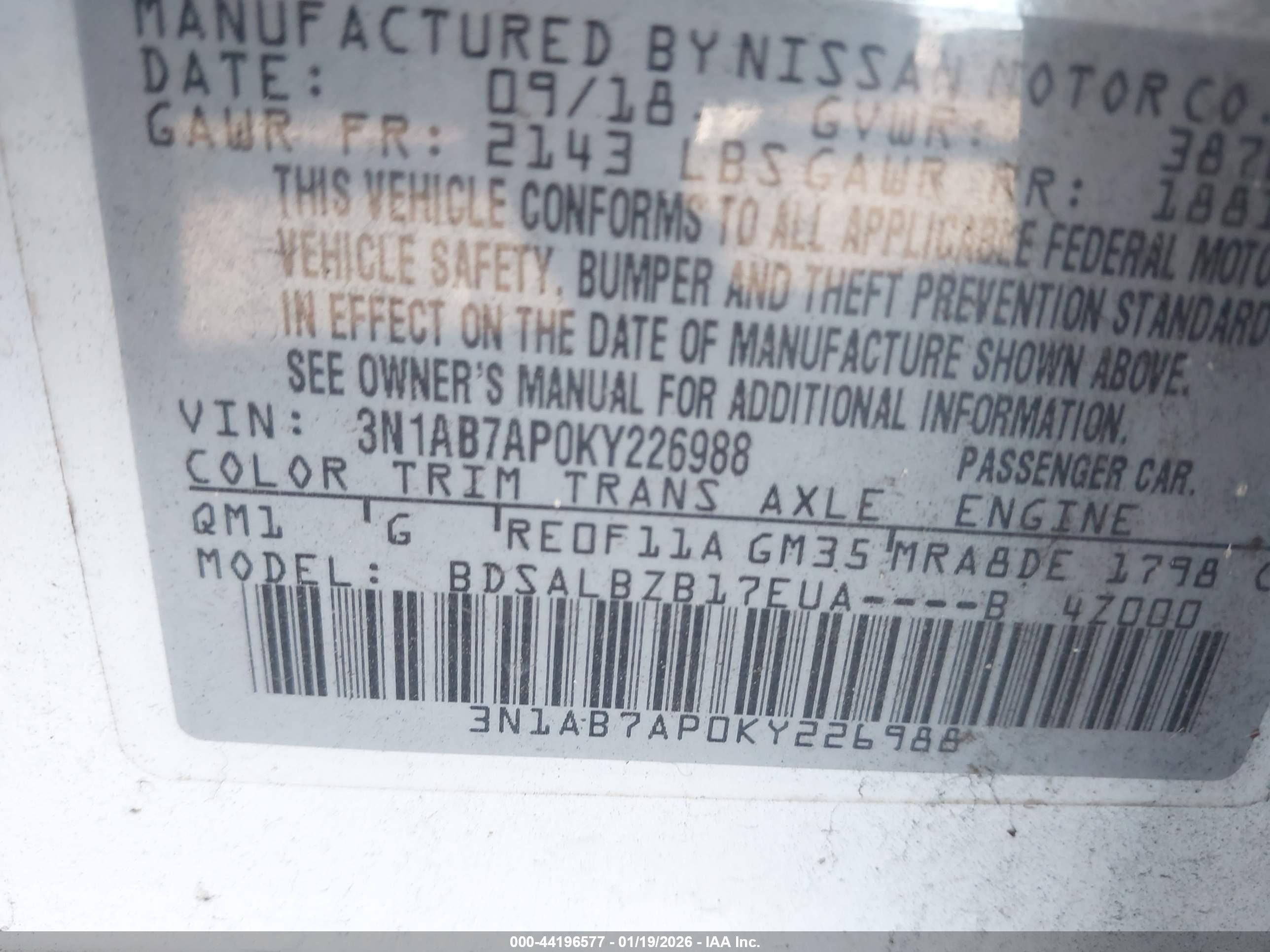 NISSAN SENTRA image 9