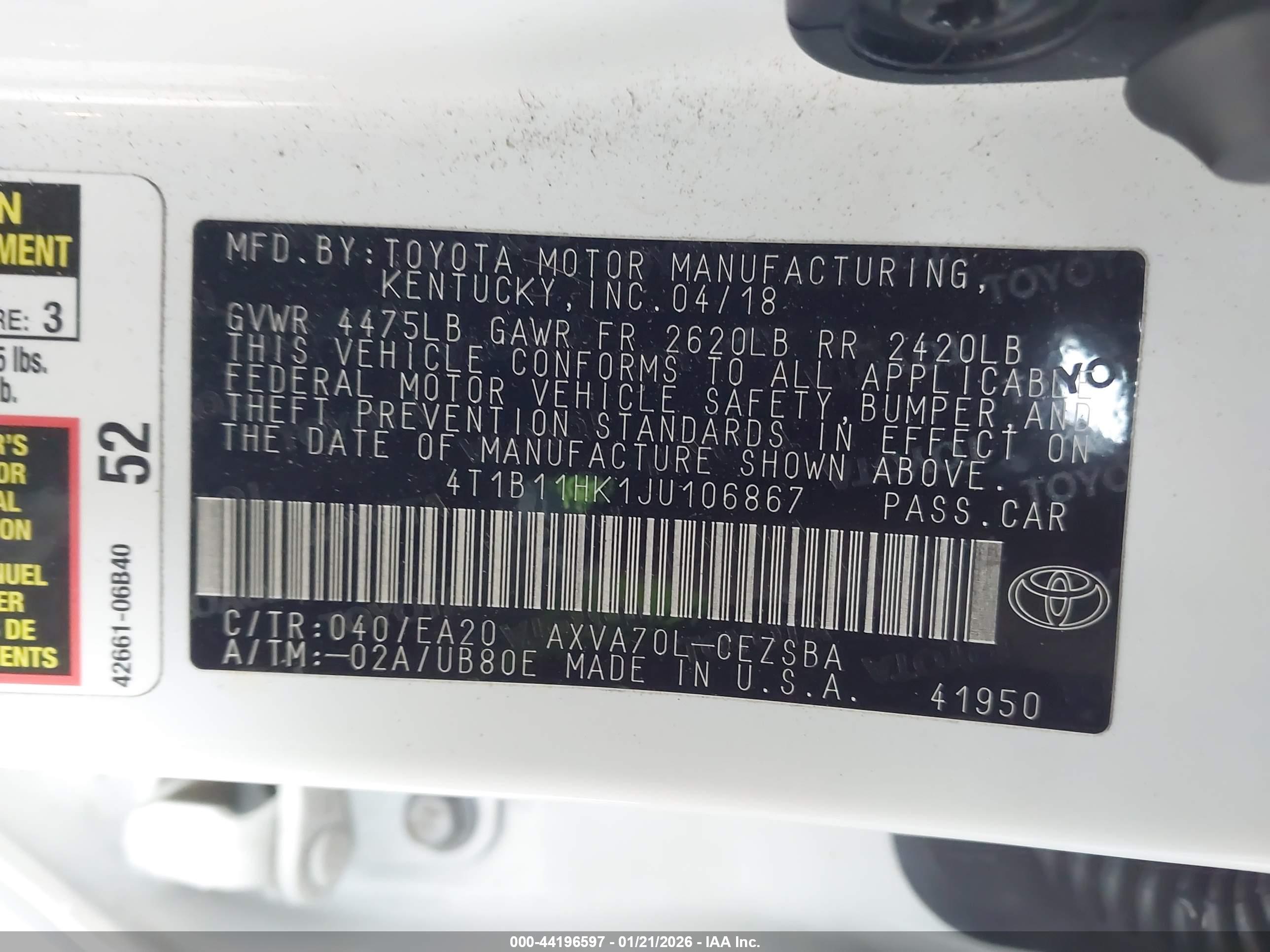 TOYOTA CAMRY image 9