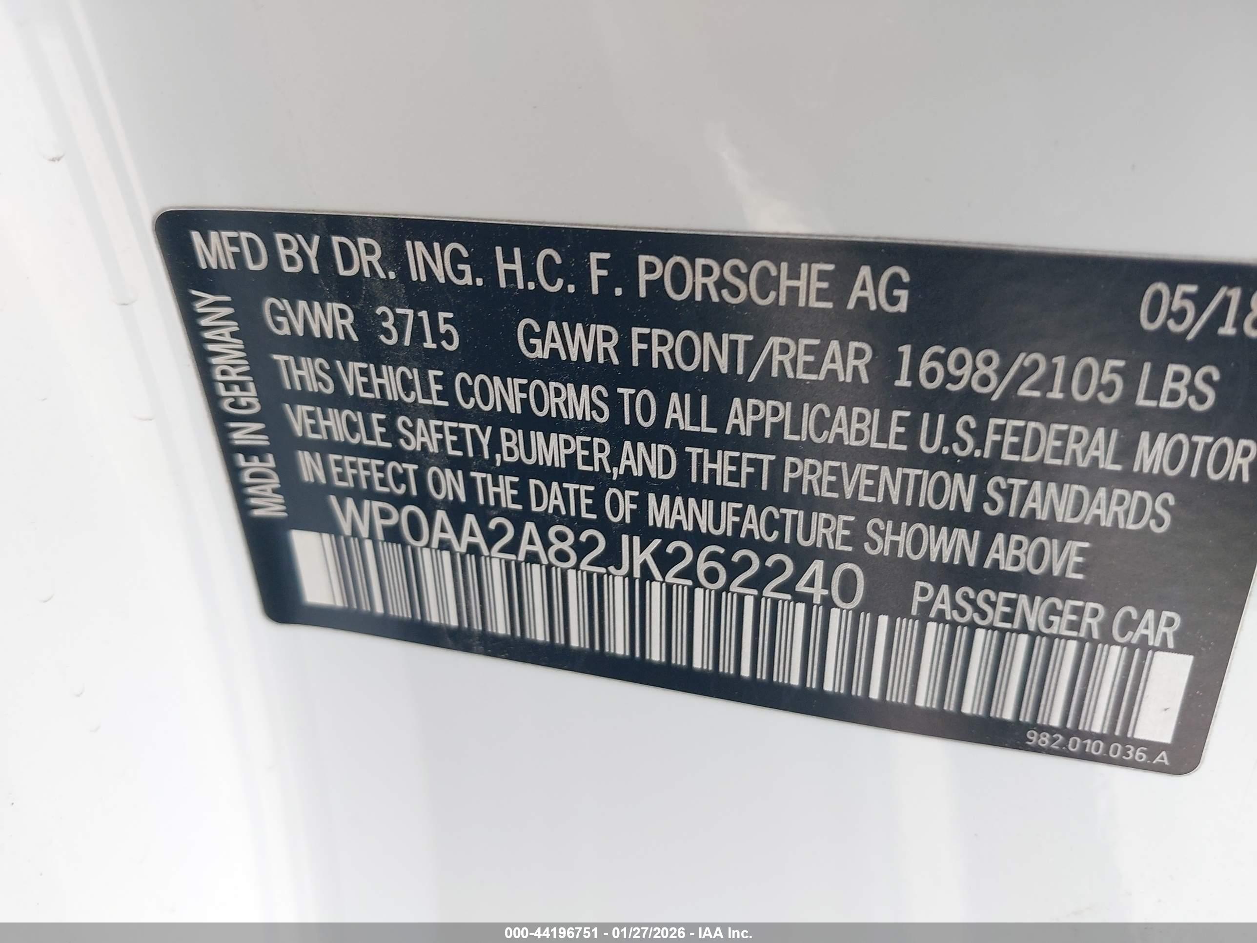 PORSCHE 718 image 9