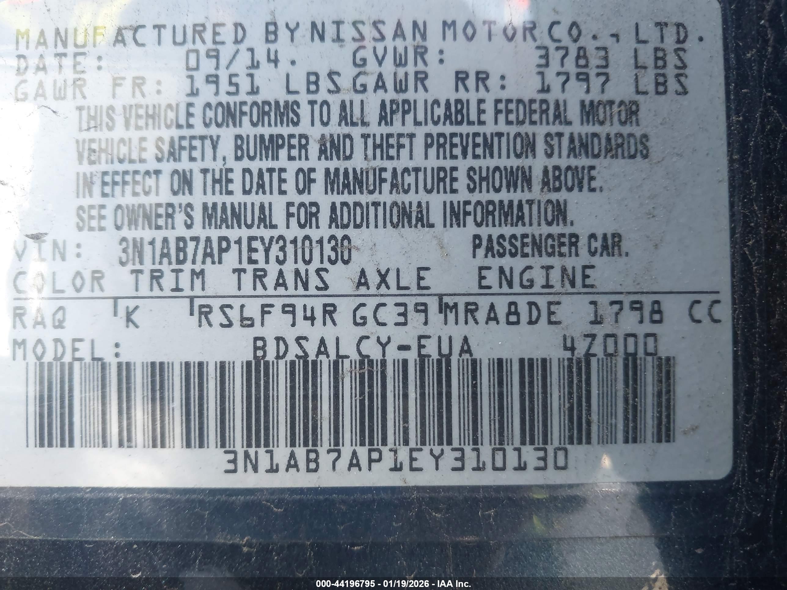 NISSAN SENTRA image 9
