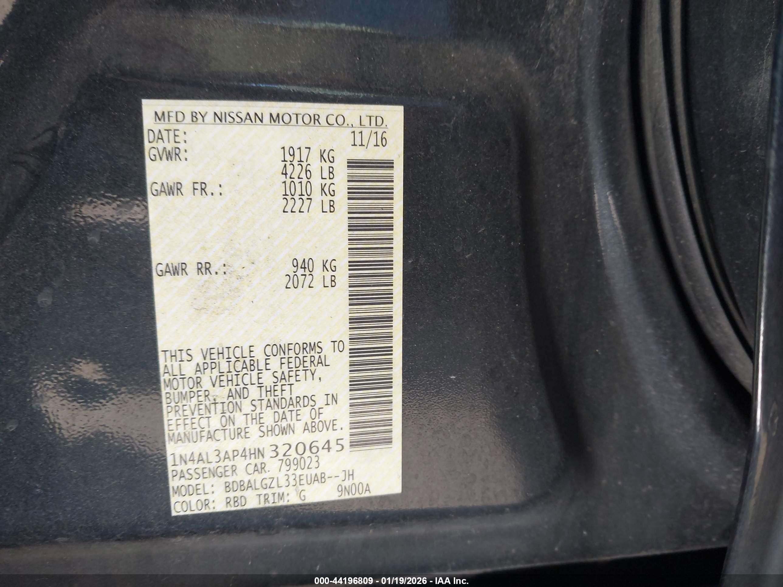 NISSAN ALTIMA image 9