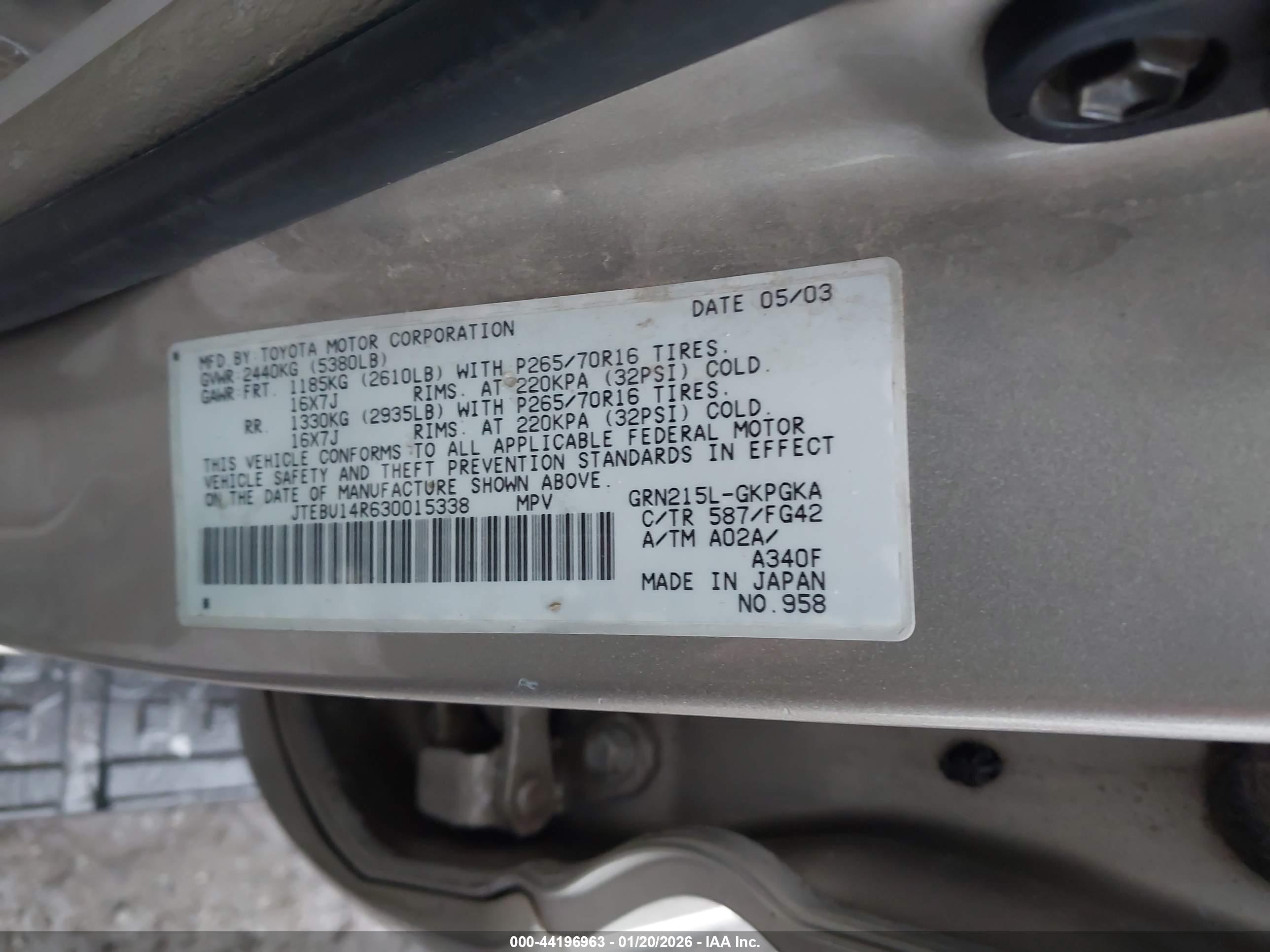 TOYOTA 4RUNNER image 9
