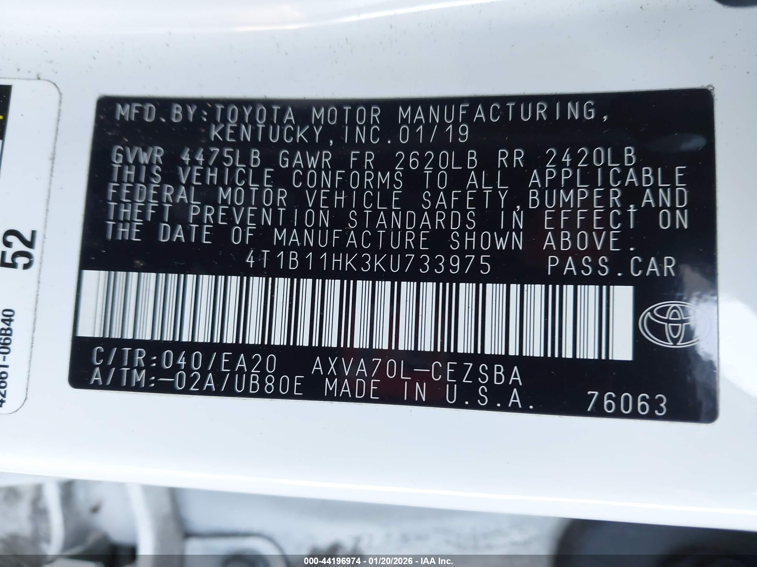 TOYOTA CAMRY image 9