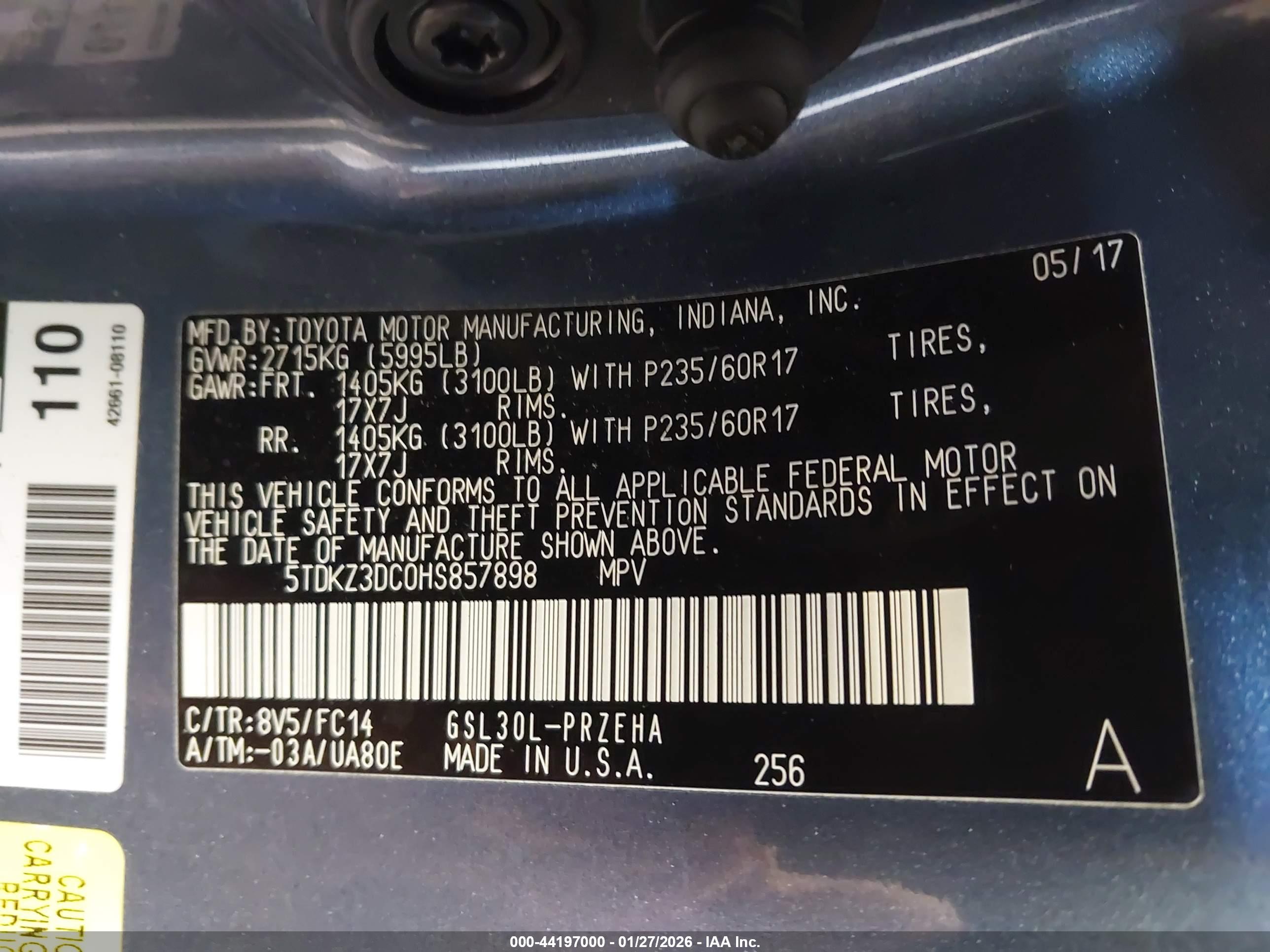 TOYOTA SIENNA image 9