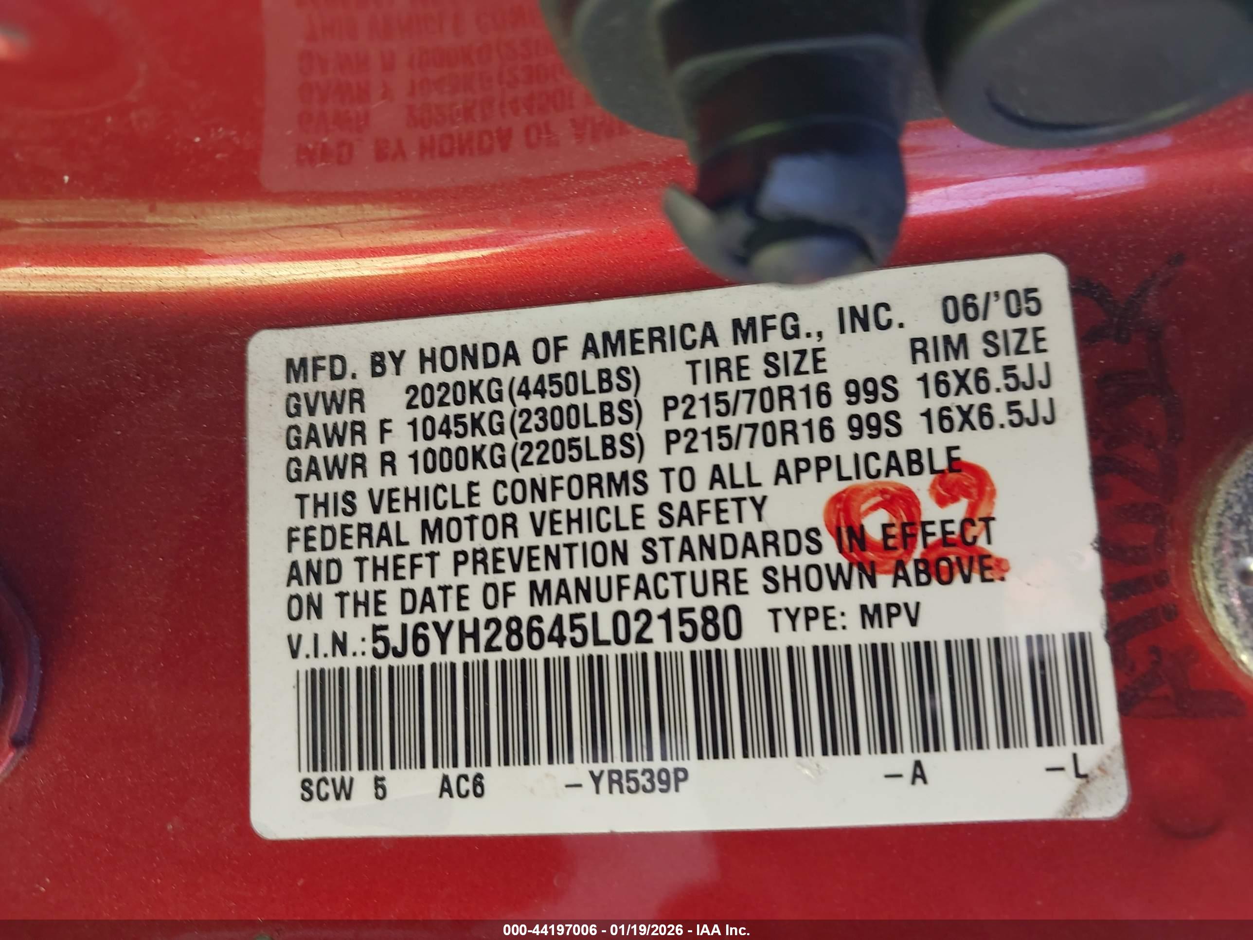HONDA ELEMENT image 9