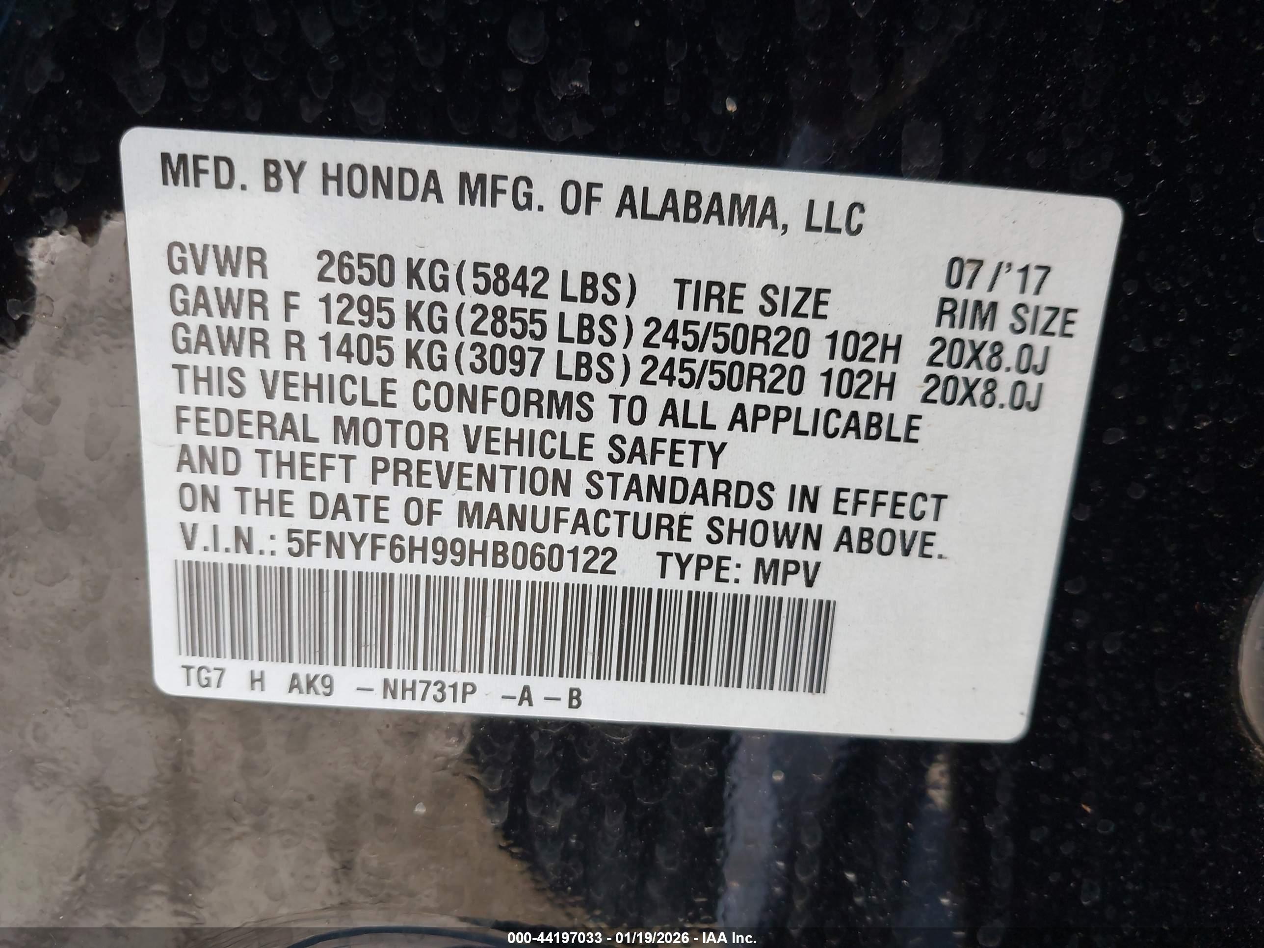HONDA PILOT image 9