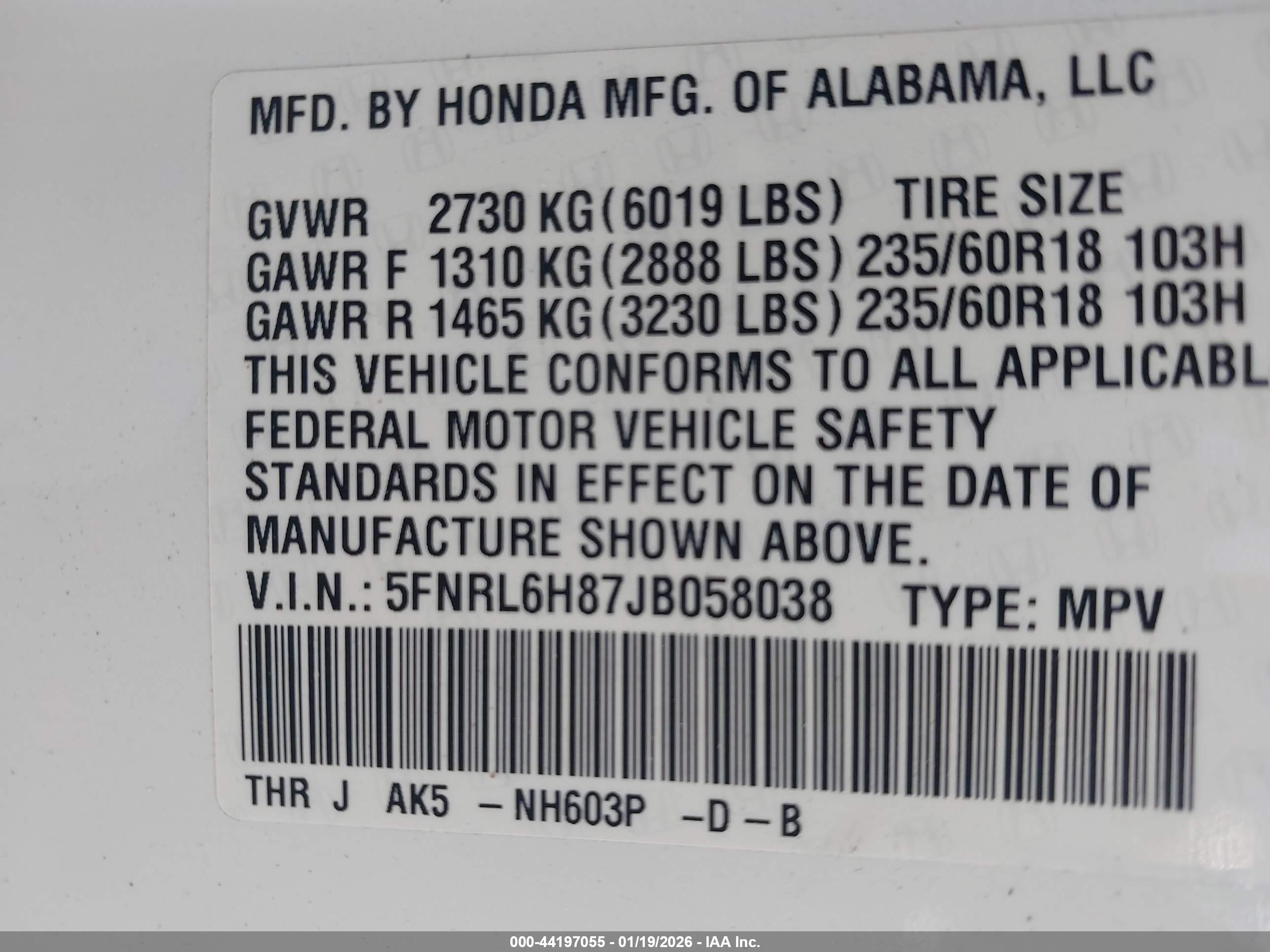 HONDA ODYSSEY image 9