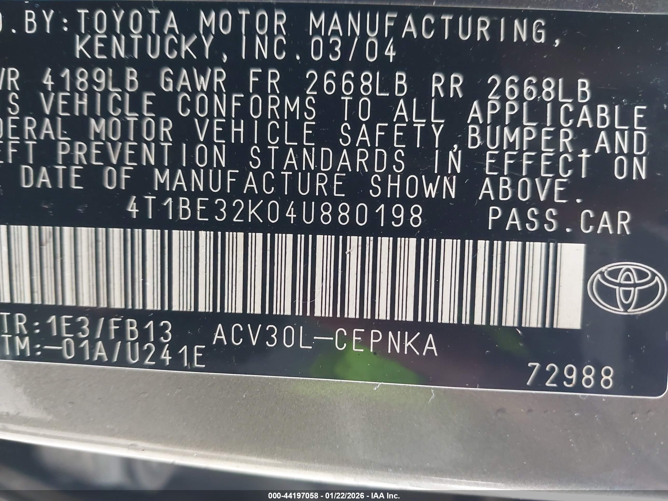 TOYOTA CAMRY image 9