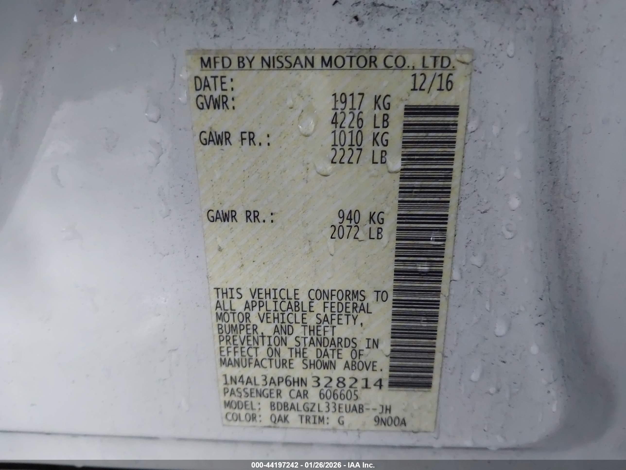 NISSAN ALTIMA image 9
